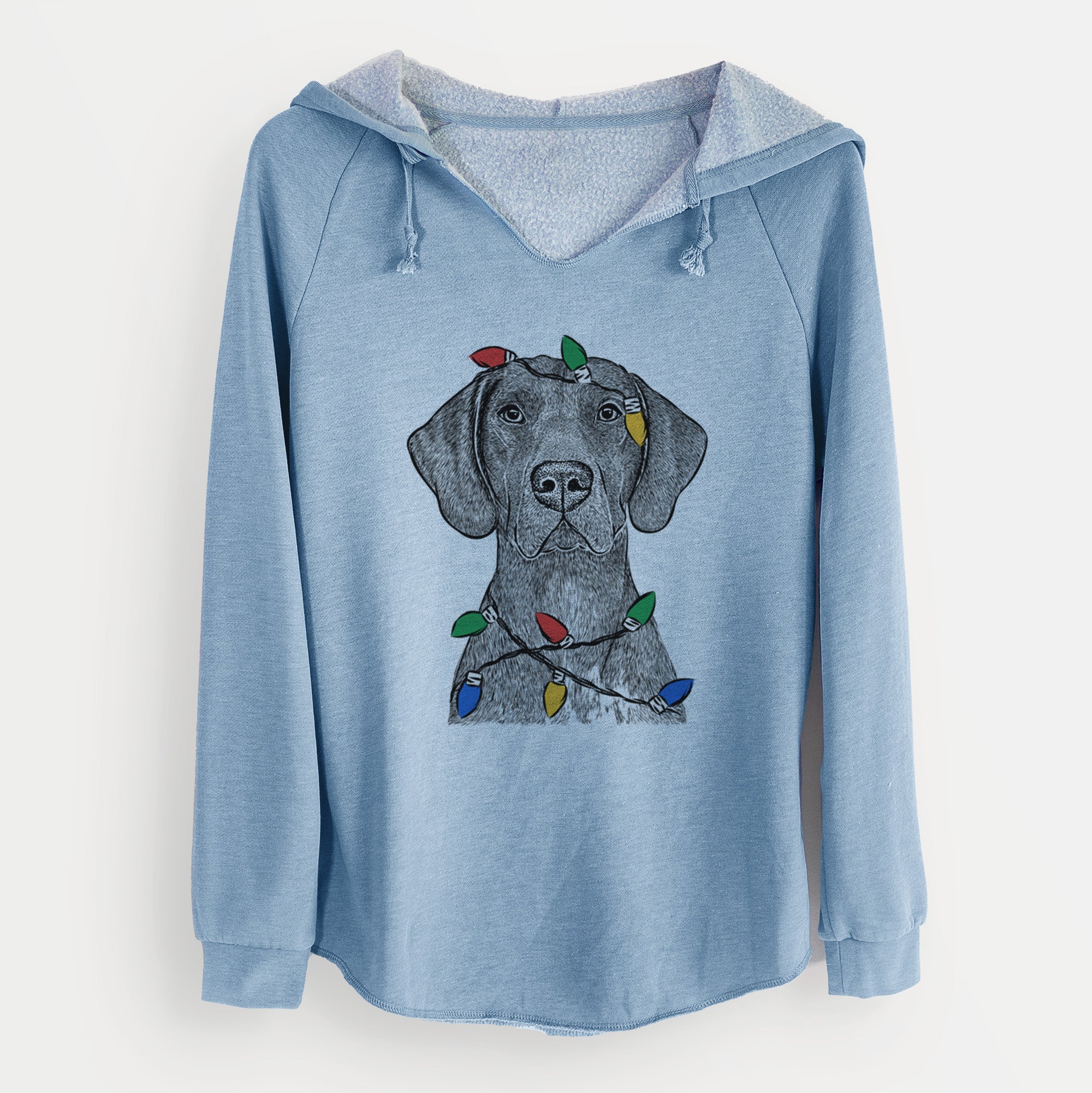 Christmas Lights Lucifer the German Shorthaired Pointer - Cali Wave Hooded Sweatshirt