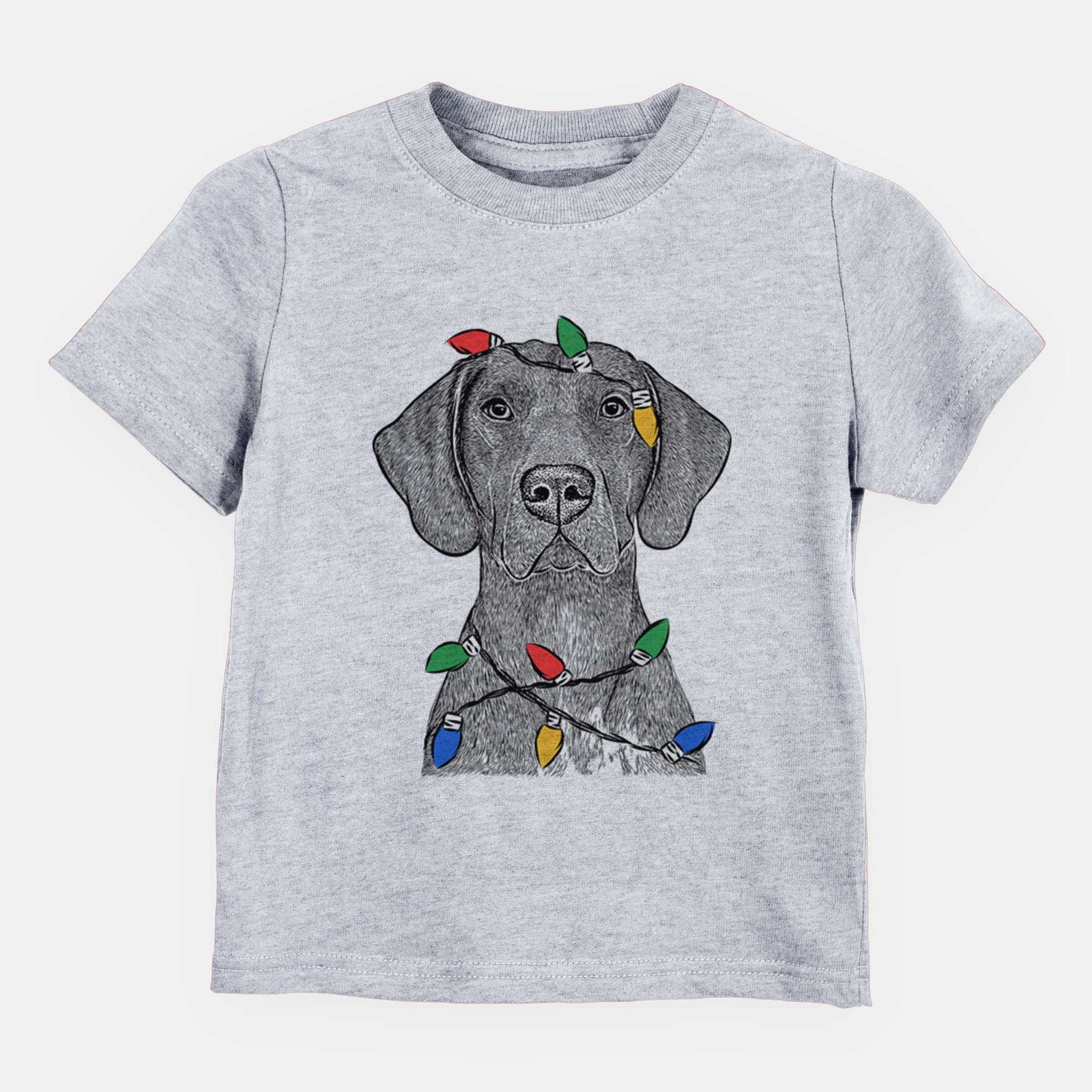 Christmas Lights Lucifer the German Shorthaired Pointer - Kids/Youth/Toddler Shirt