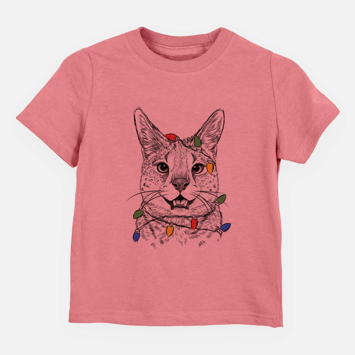 Christmas Lights Lucky the Serval Cat - Kids/Youth/Toddler Shirt