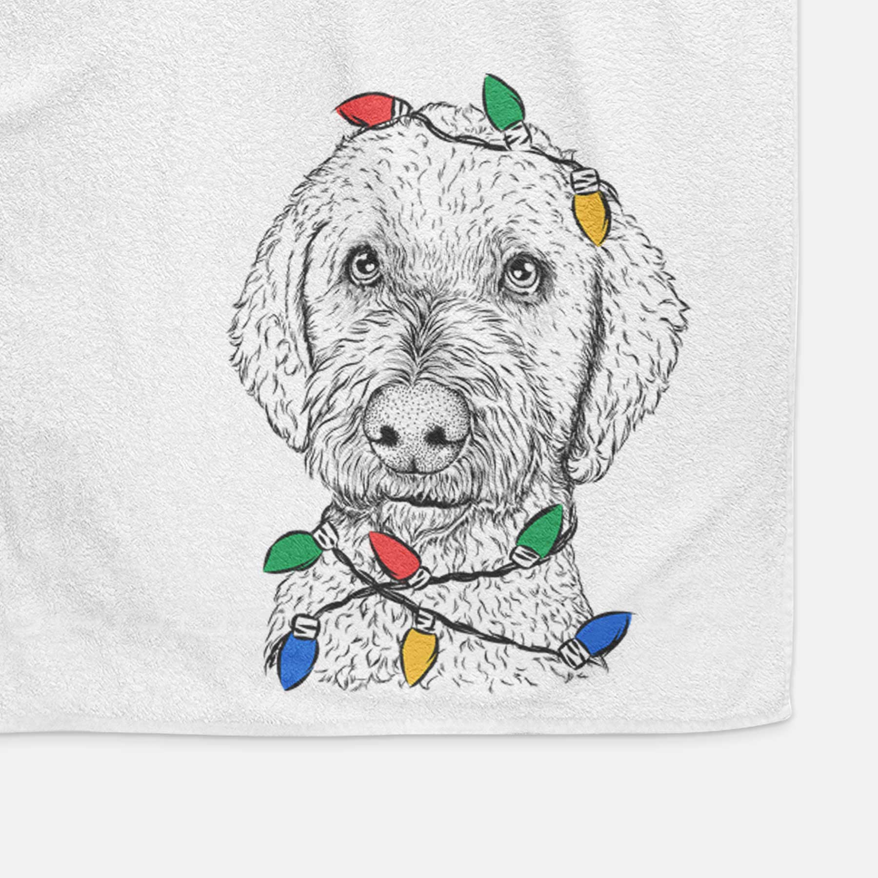 Lucy Boo the Goldendoodle Decorative Hand Towel