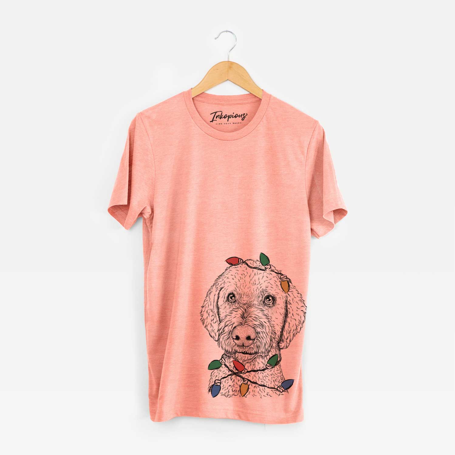 Christmas Lights Lucy Boo the Goldendoodle - Unisex Crewneck