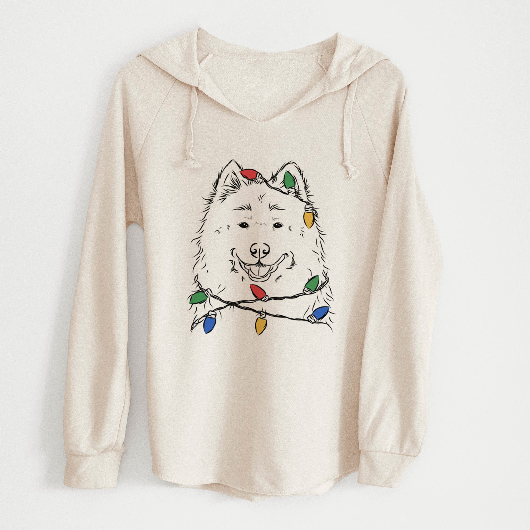 Christmas Lights Luka the Samoyed - Cali Wave Hooded Sweatshirt