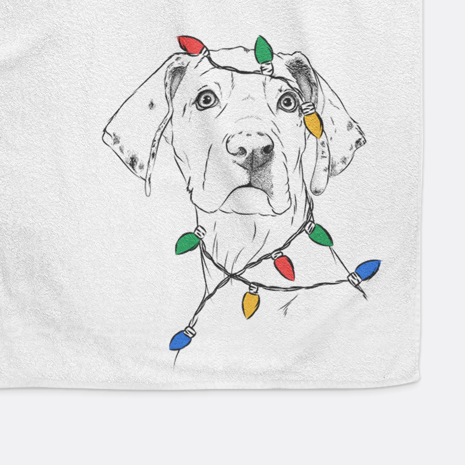 Lumen the Special Needs Great Dane Decorative Hand Towel