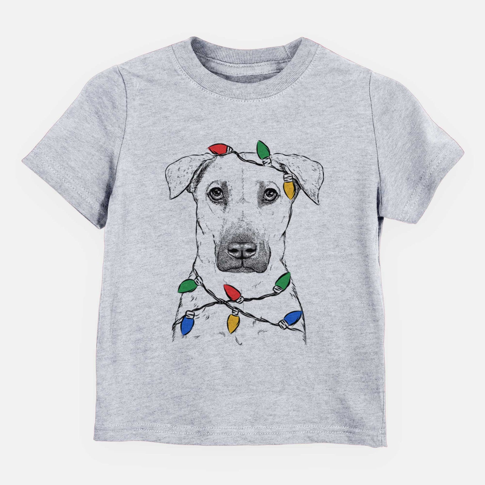 Christmas Lights Luna the Black Mouth Cur - Kids/Youth/Toddler Shirt