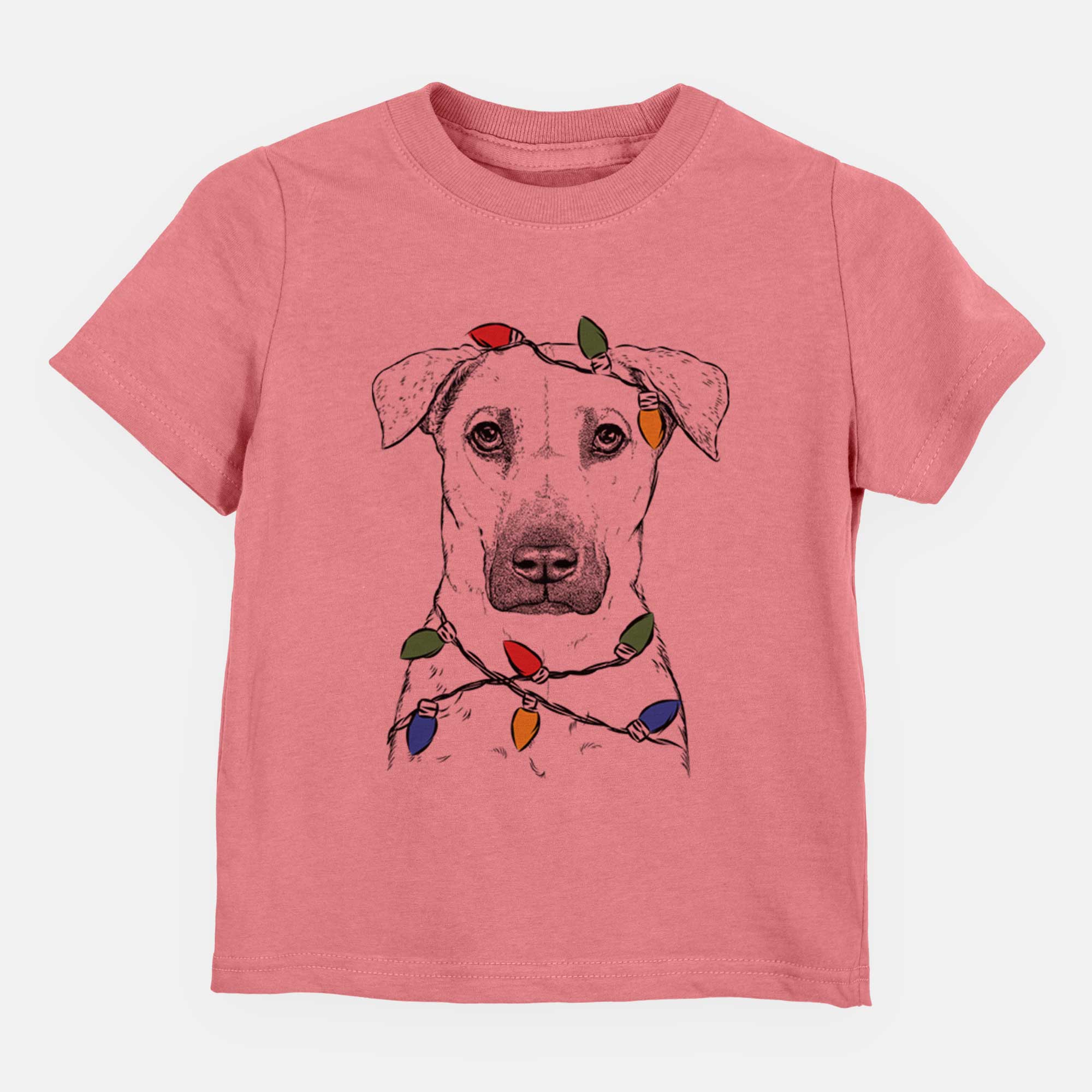 Christmas Lights Luna the Black Mouth Cur - Kids/Youth/Toddler Shirt