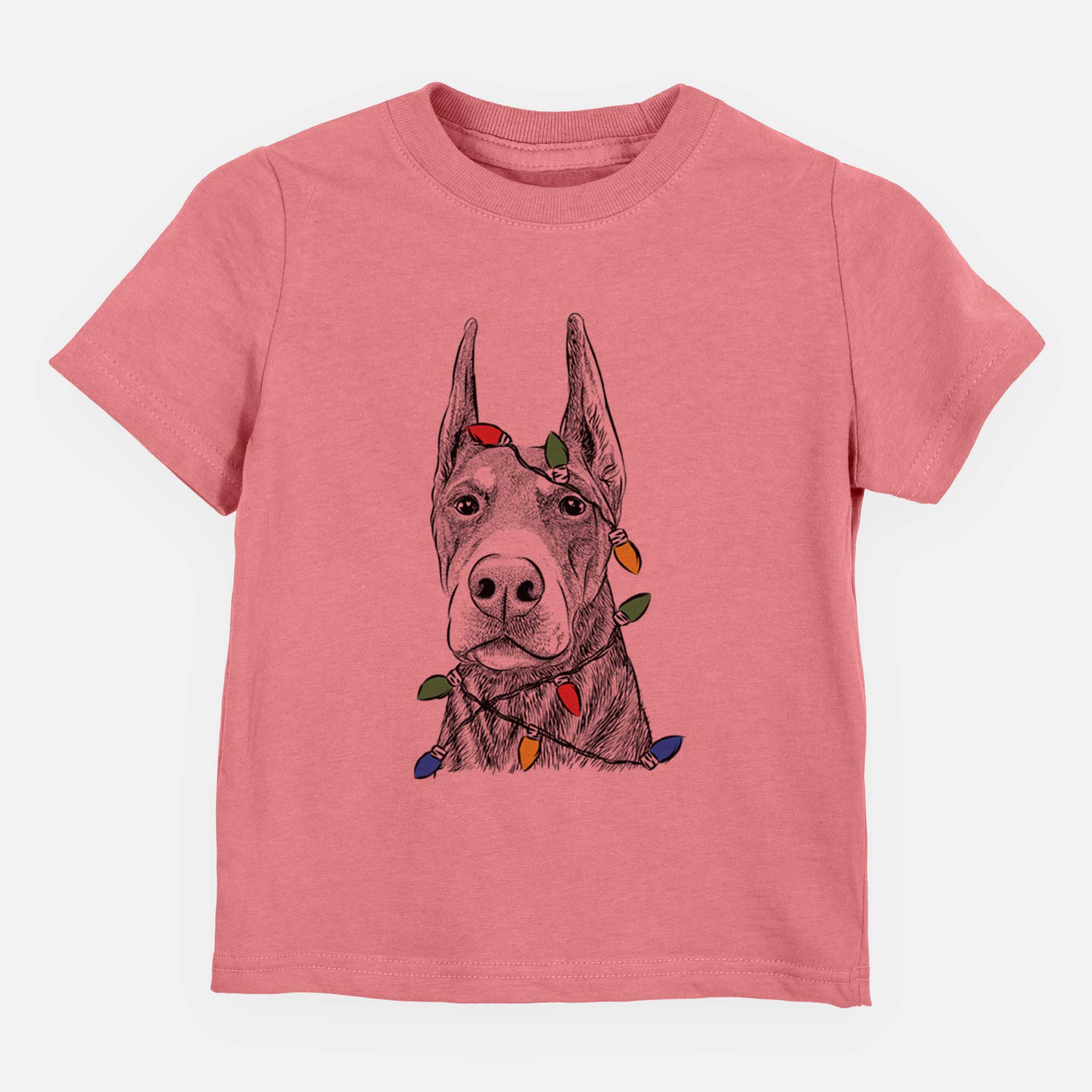 Christmas Lights Luna the Doberman Pinscher - Kids/Youth/Toddler Shirt