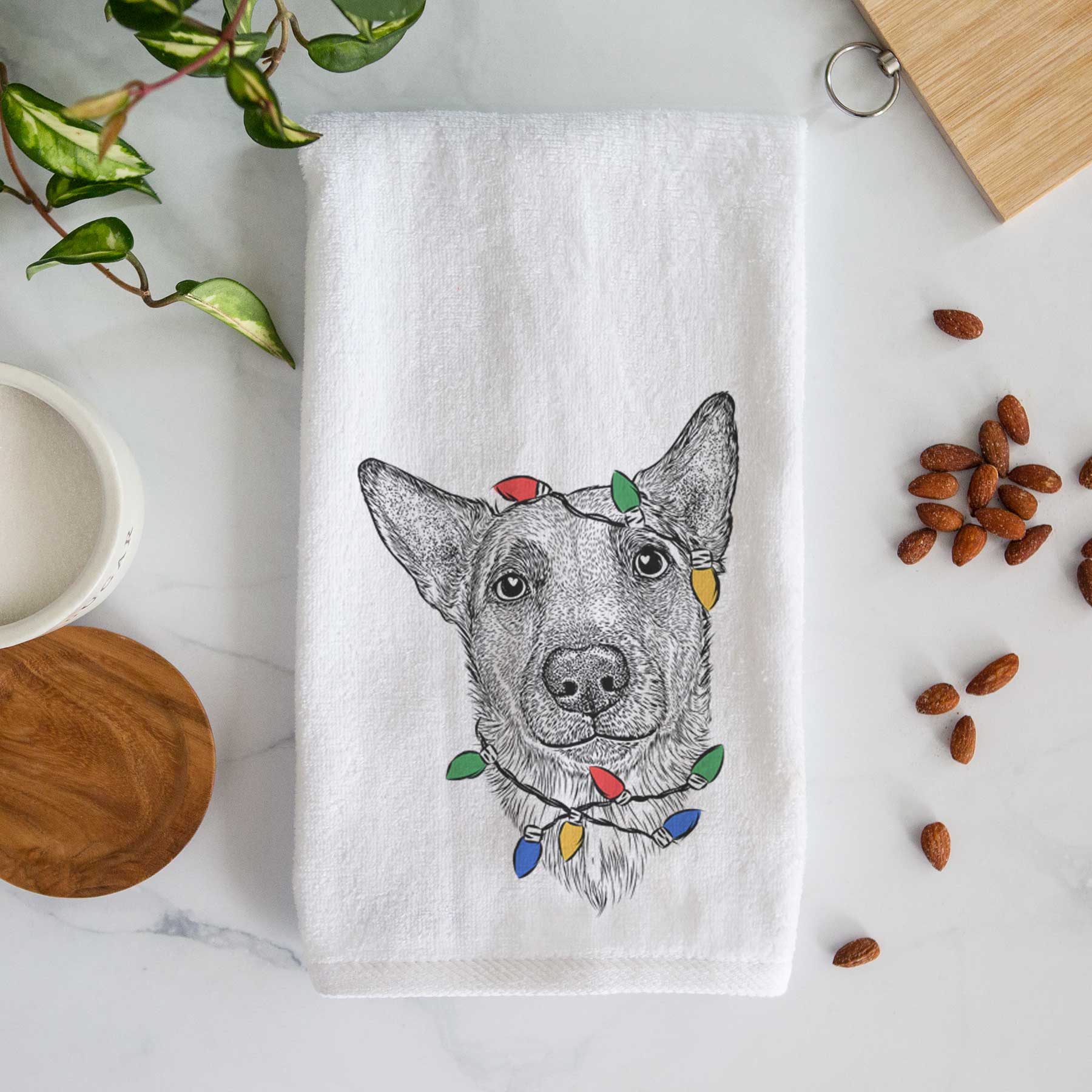 Luna the Shepherd Mix Decorative Hand Towel