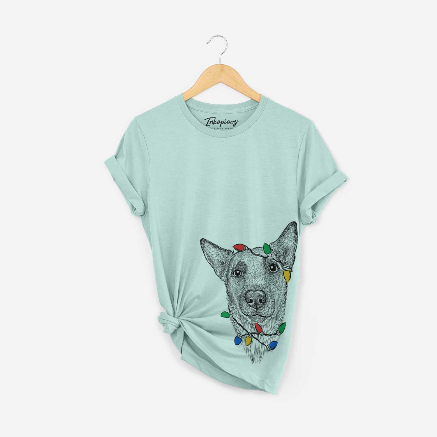 Christmas Lights Luna the Shepherd Mix - Unisex Crewneck