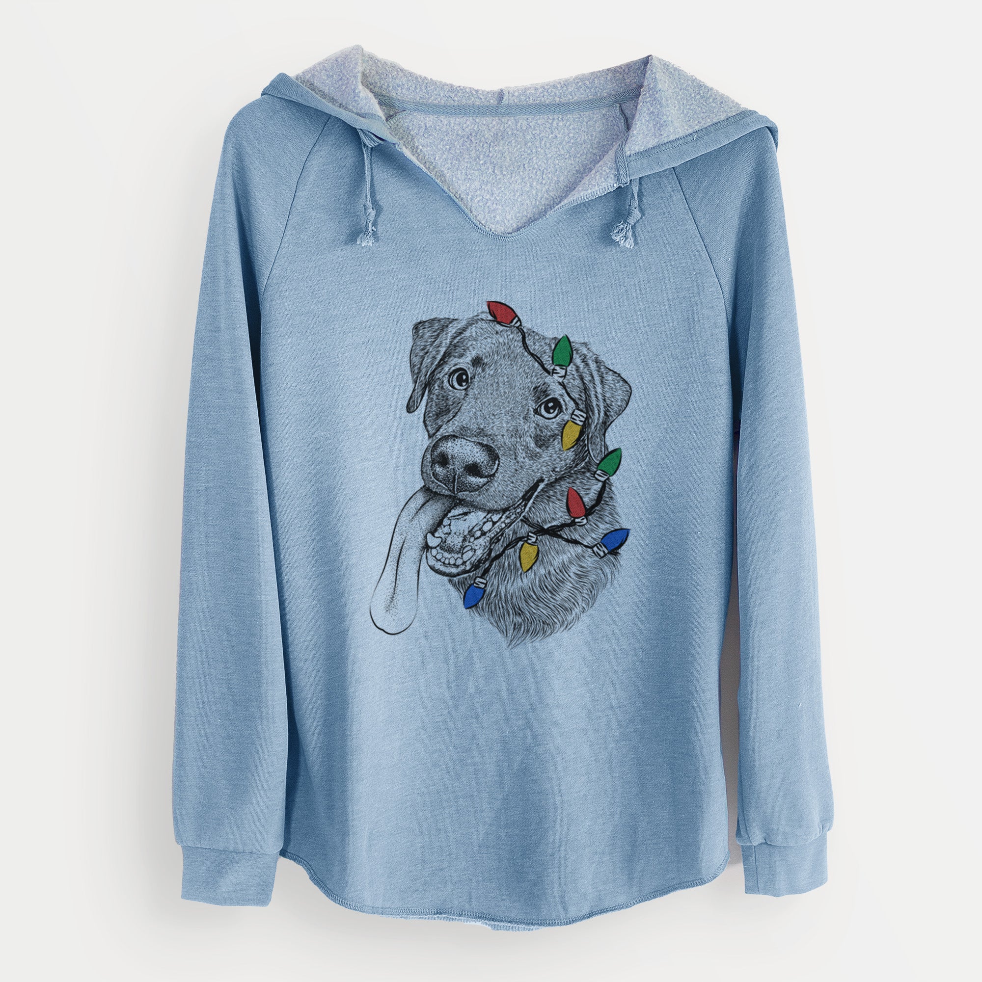 Christmas Lights Macaroni the Lab Mix - Cali Wave Hooded Sweatshirt