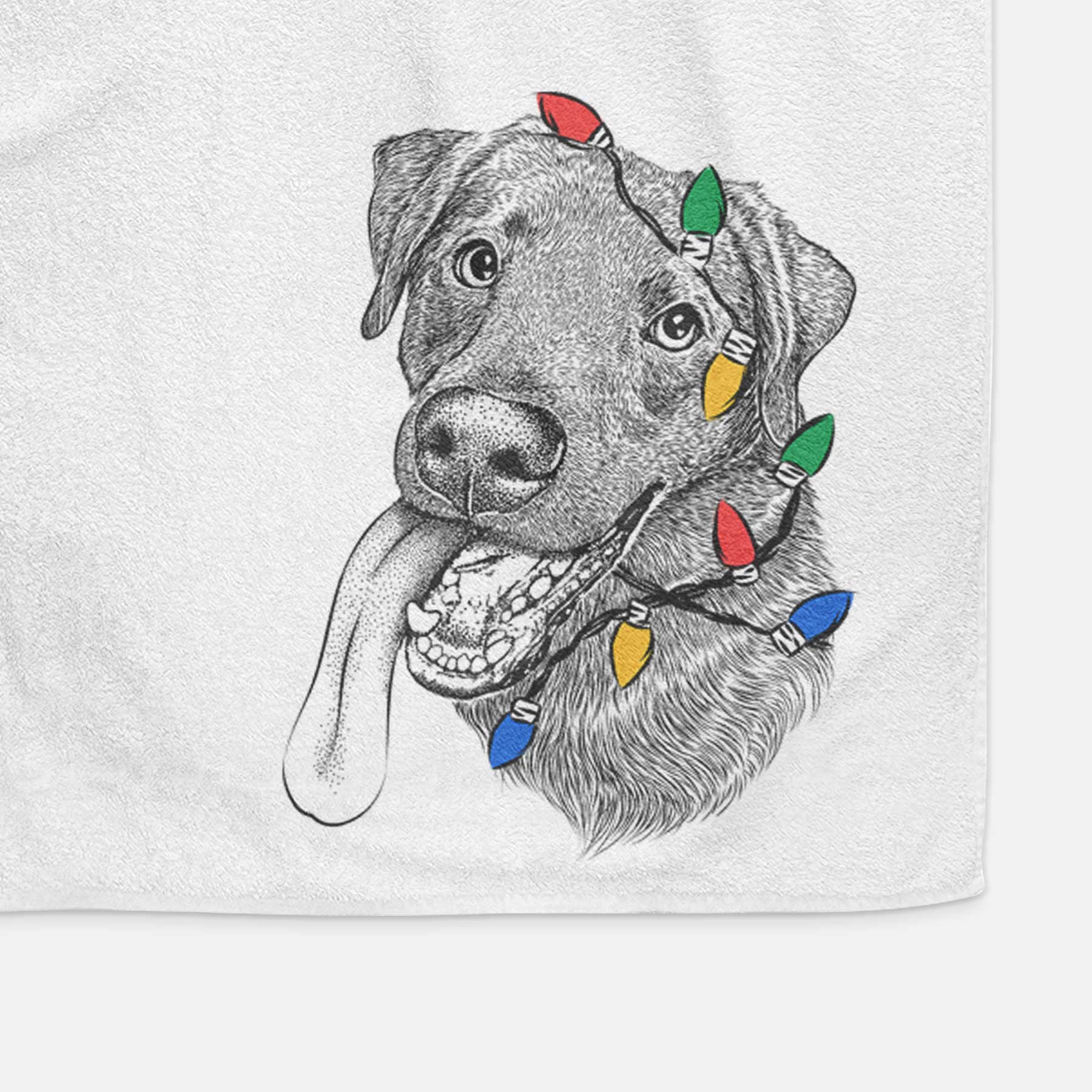 Macaroni the Lab Mix Decorative Hand Towel