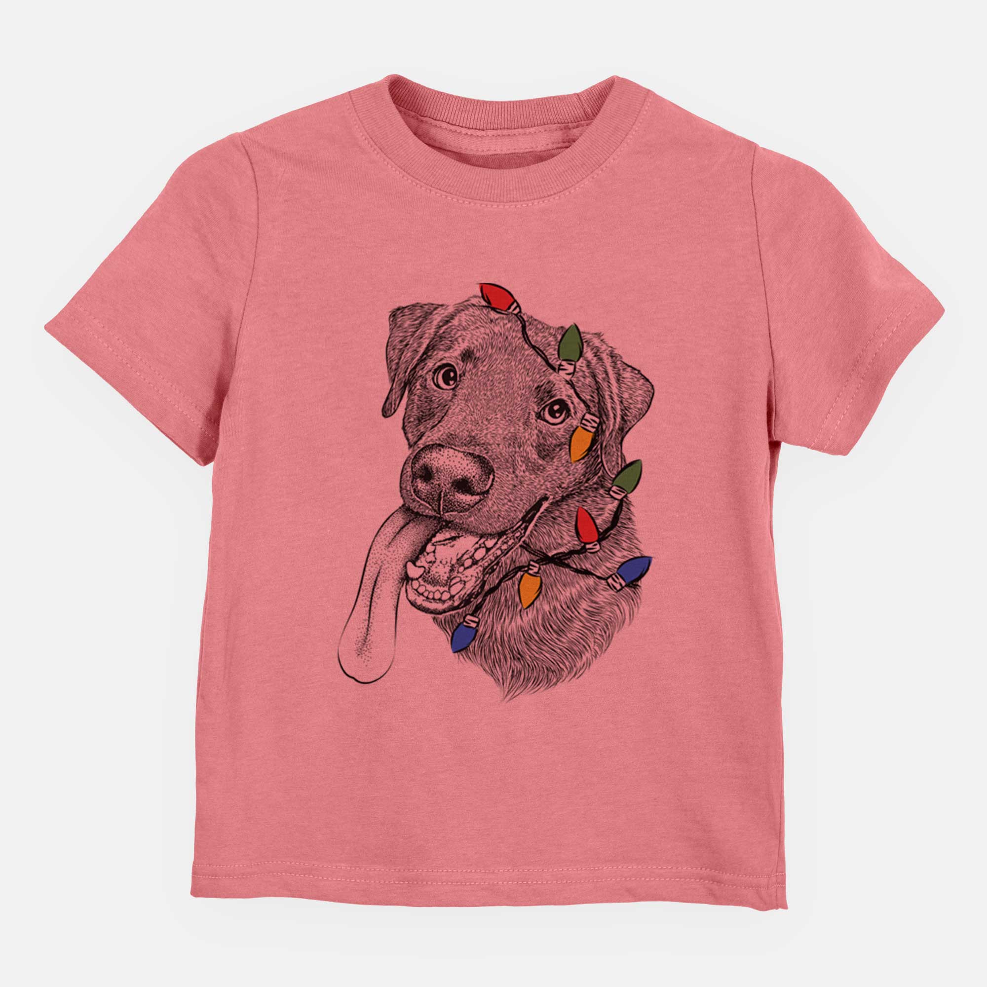 Christmas Lights Macaroni the Lab Mix - Kids/Youth/Toddler Shirt