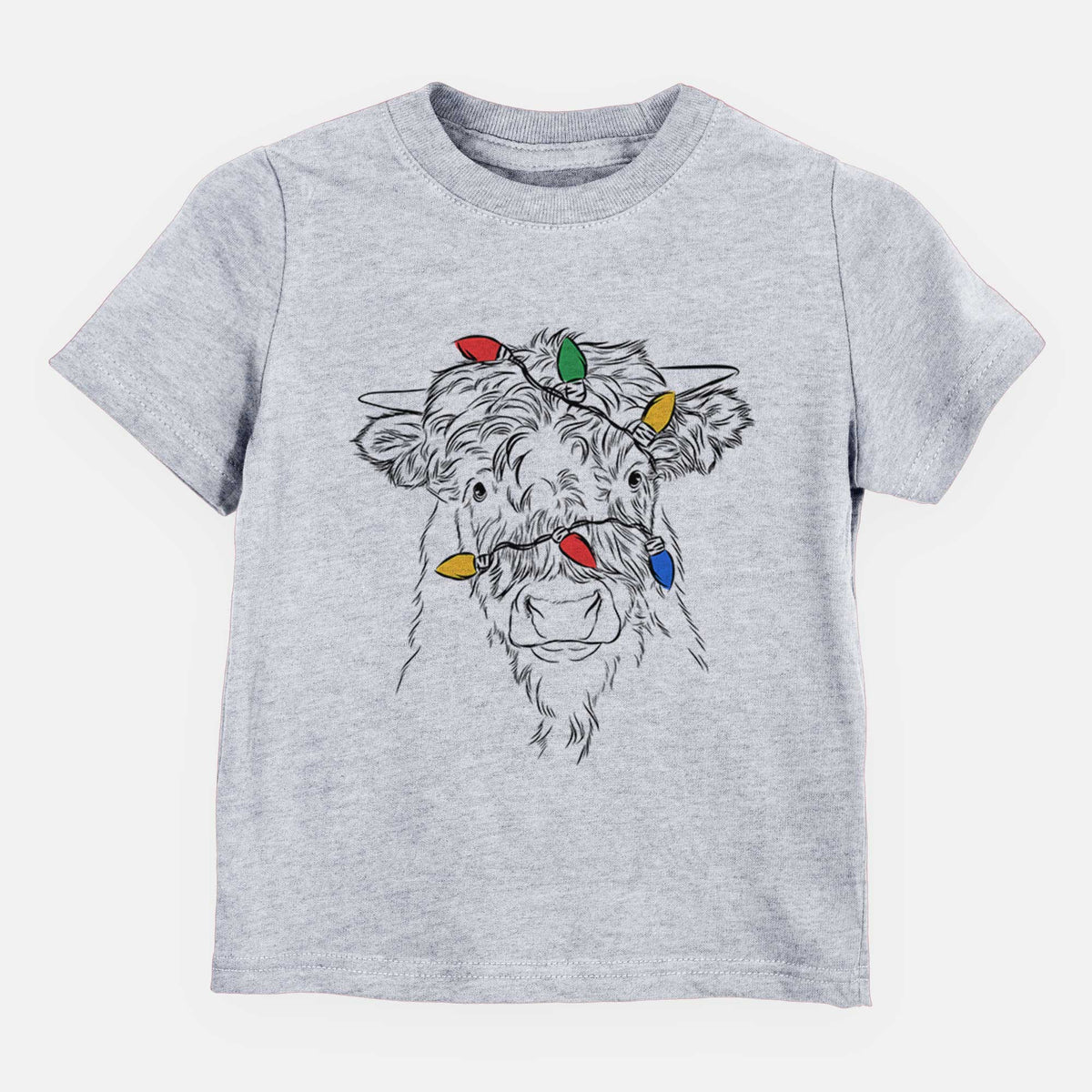 Christmas Lights Mack the Scottish Highland Cow - Kids/Youth/Toddler Shirt