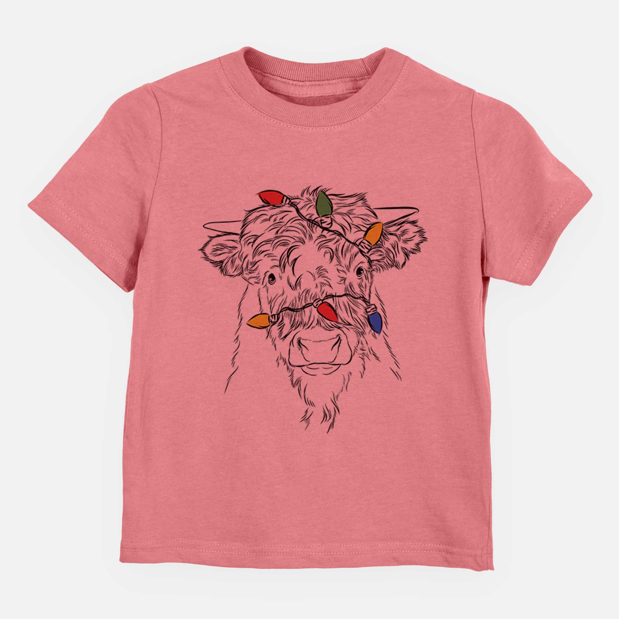 Christmas Lights Mack the Scottish Highland Cow - Kids/Youth/Toddler Shirt