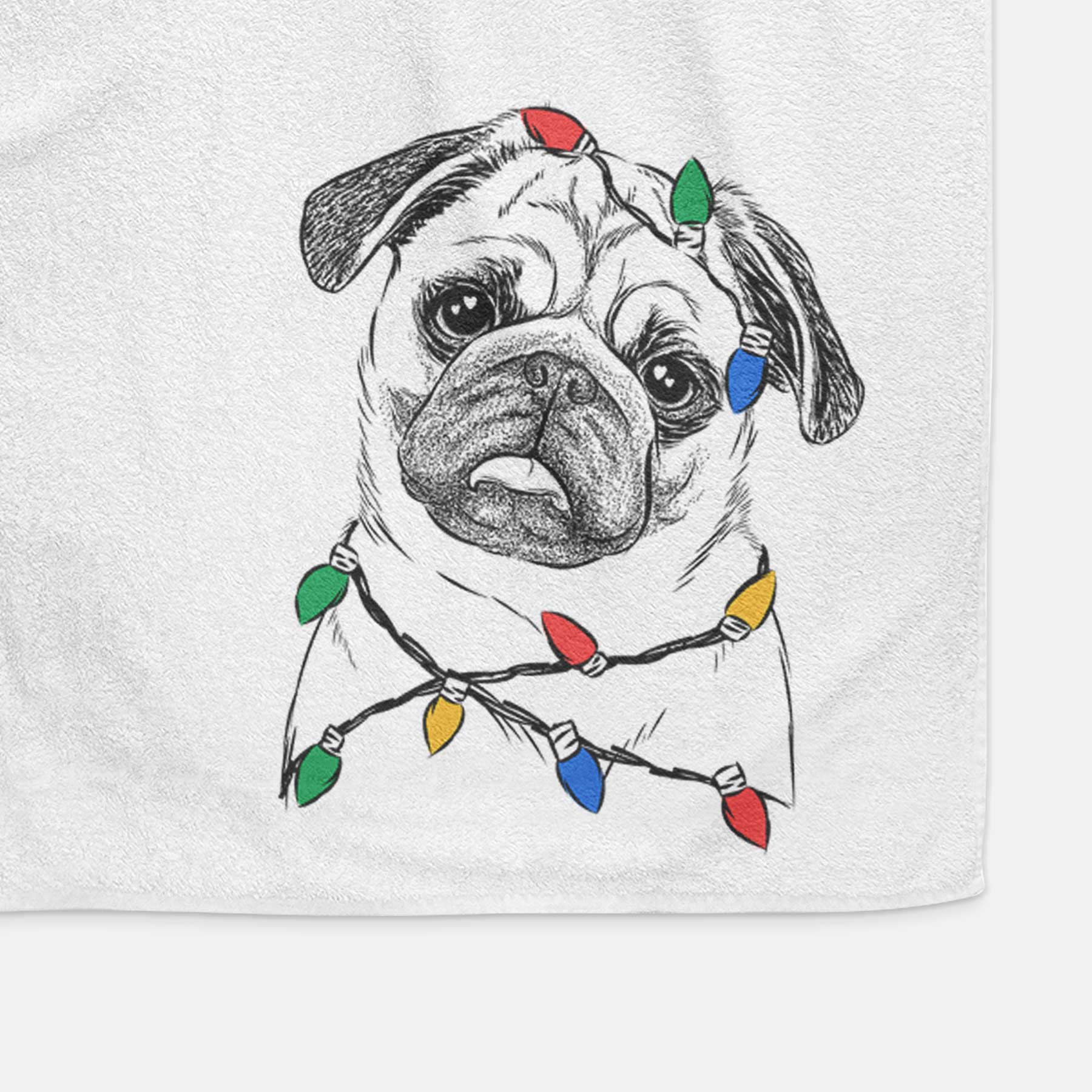 Macy the Pug Decorative Hand Towel