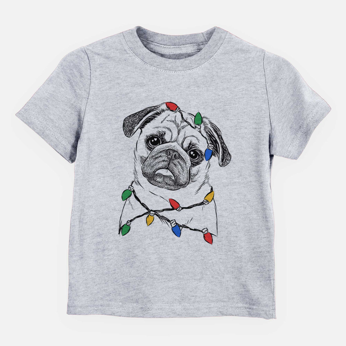 Christmas Lights Macy the Pug - Kids/Youth/Toddler Shirt