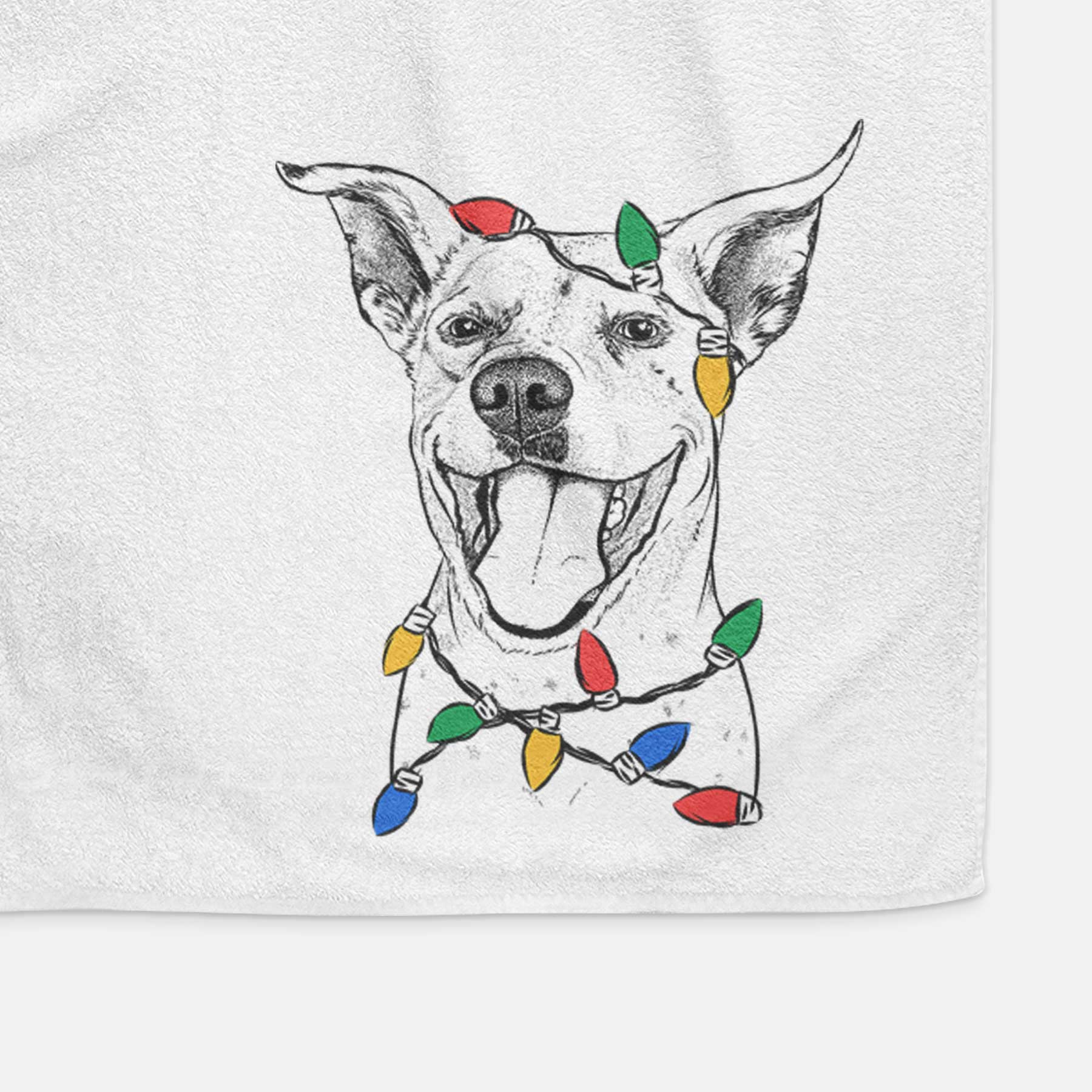 Maddie the Dalmatian Pitbull Mix Decorative Hand Towel