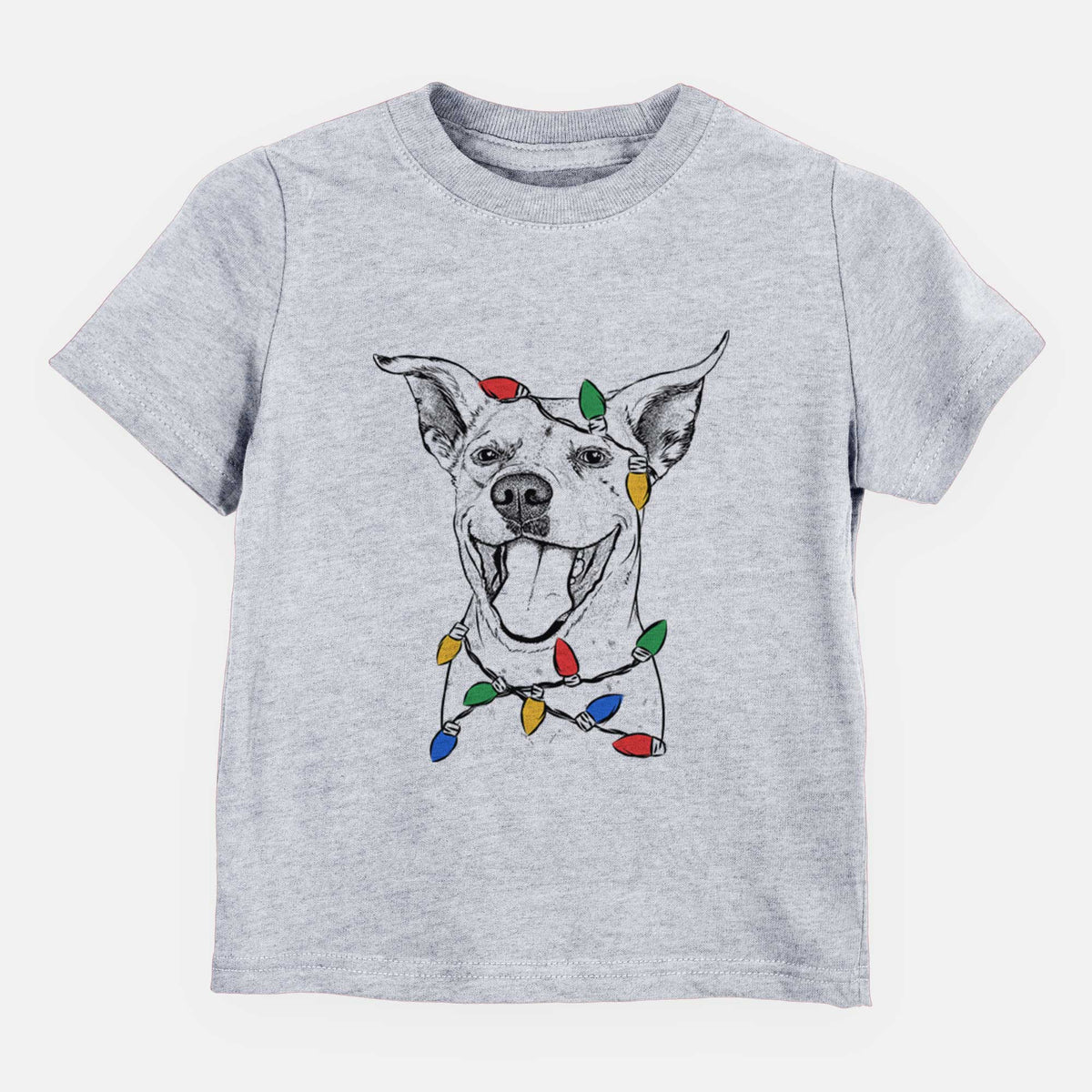 Christmas Lights Maddie the Dalmatian Pitbull Mix - Kids/Youth/Toddler Shirt