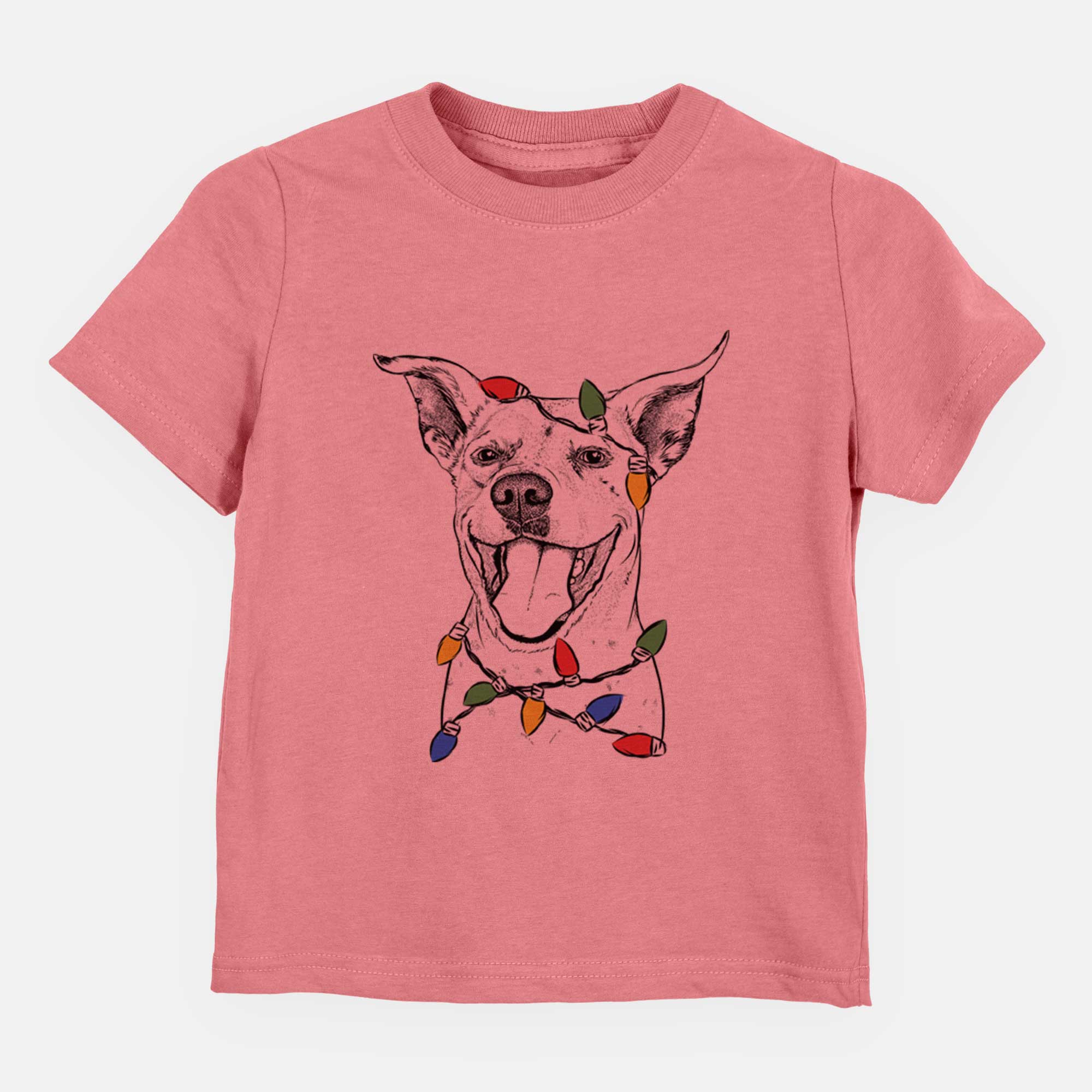 Christmas Lights Maddie the Dalmatian Pitbull Mix - Kids/Youth/Toddler Shirt