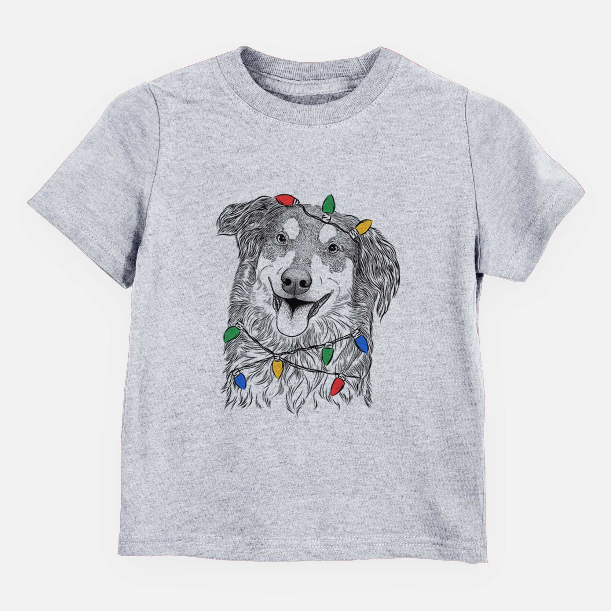 Christmas Lights Maddie the English Shepherd - Kids/Youth/Toddler Shirt