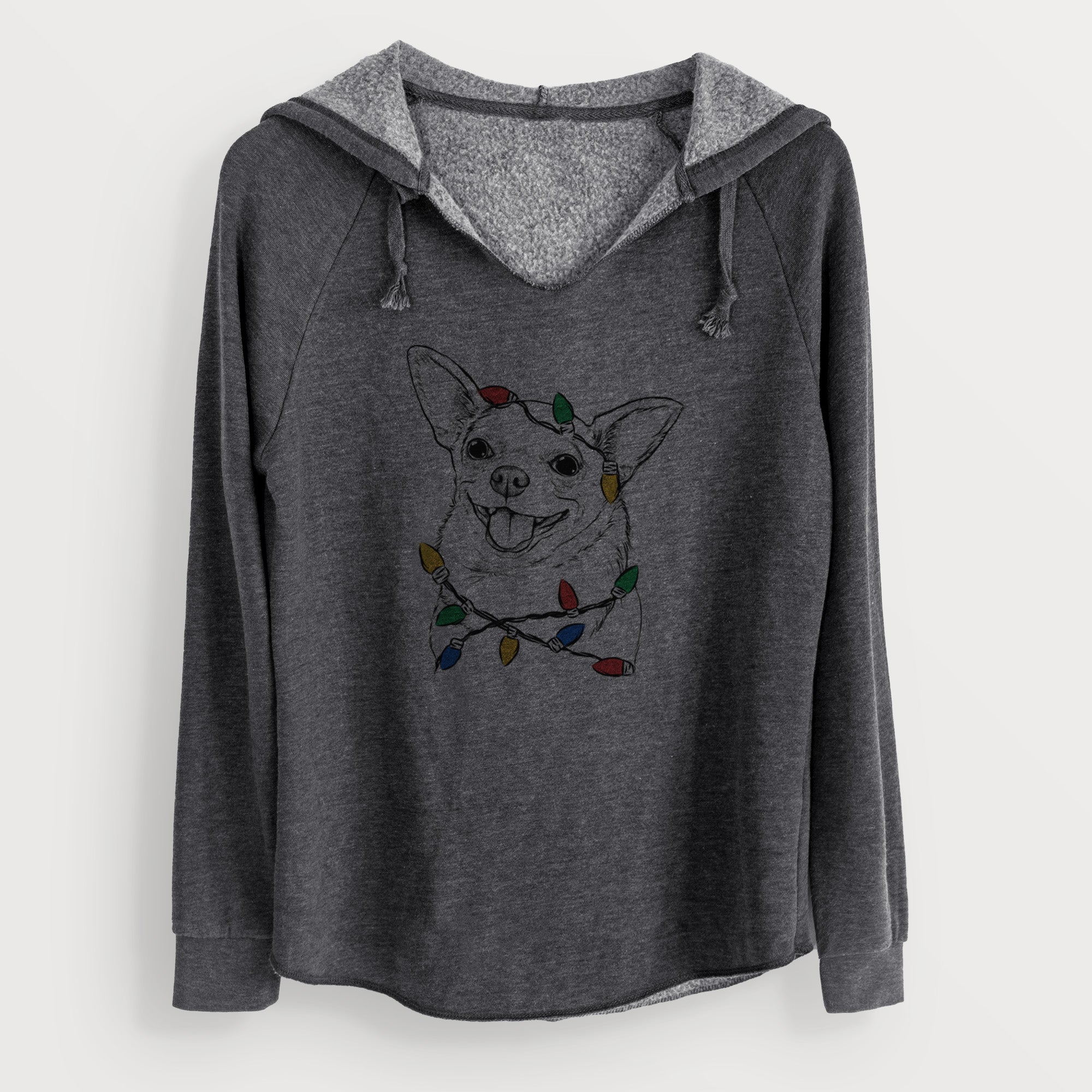 Christmas Lights Maddison Pearl the Chihuahua - Cali Wave Hooded Sweatshirt