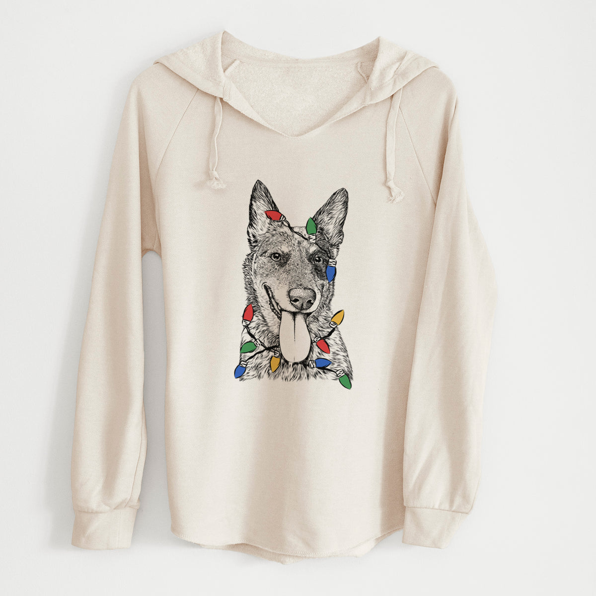 Christmas Lights Madison the Blue Heeler - Cali Wave Hooded Sweatshirt