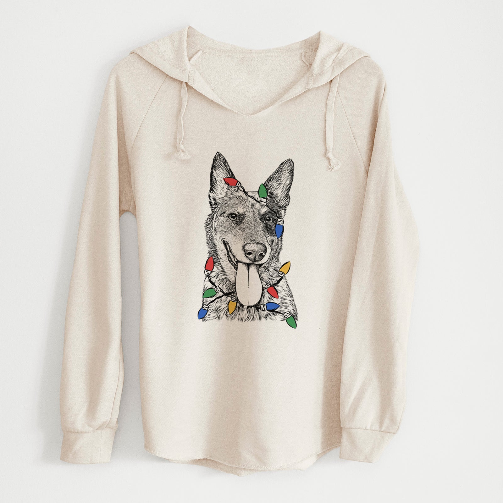 Christmas Lights Madison the Blue Heeler - Cali Wave Hooded Sweatshirt