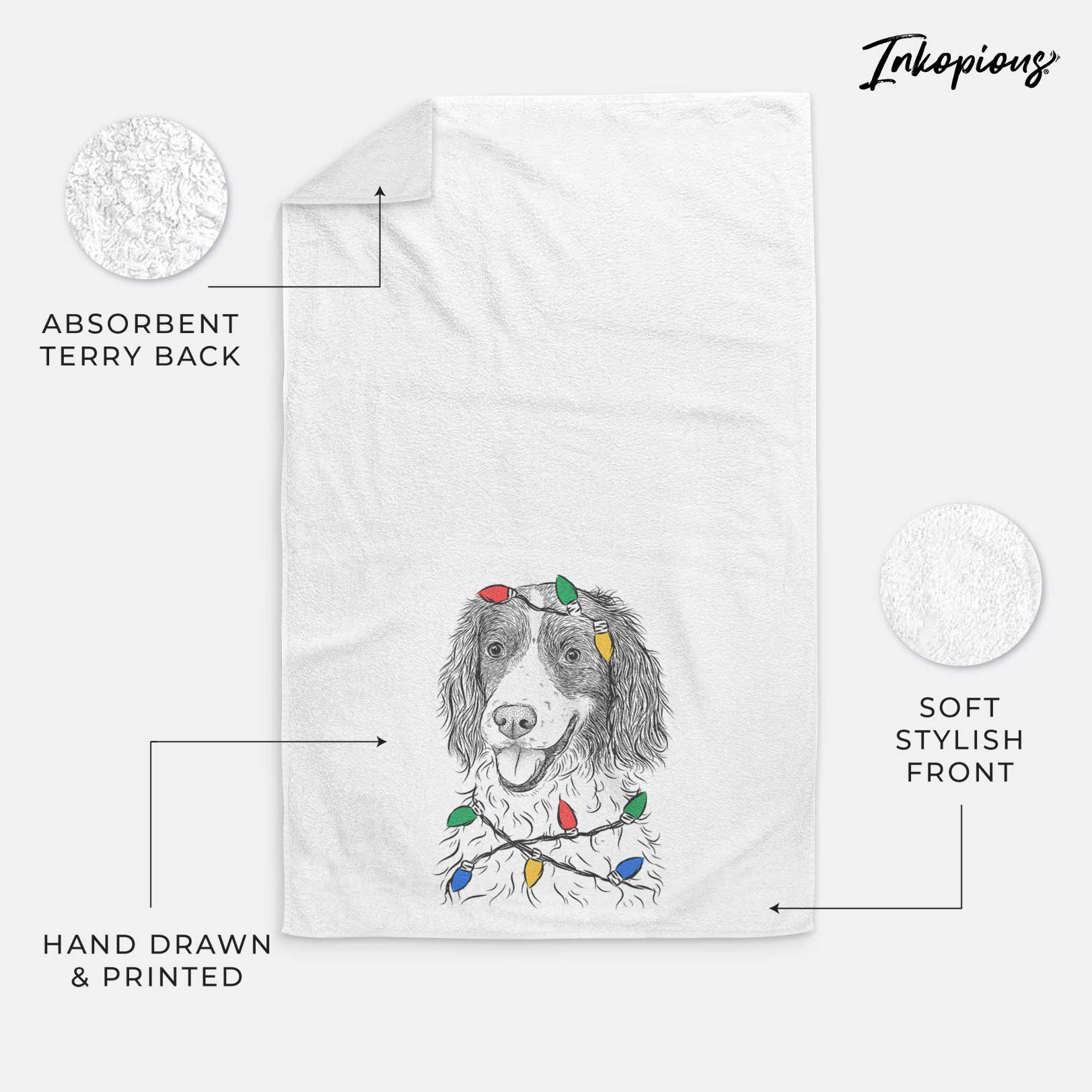 Maggie the Springer Spaniel Decorative Hand Towel