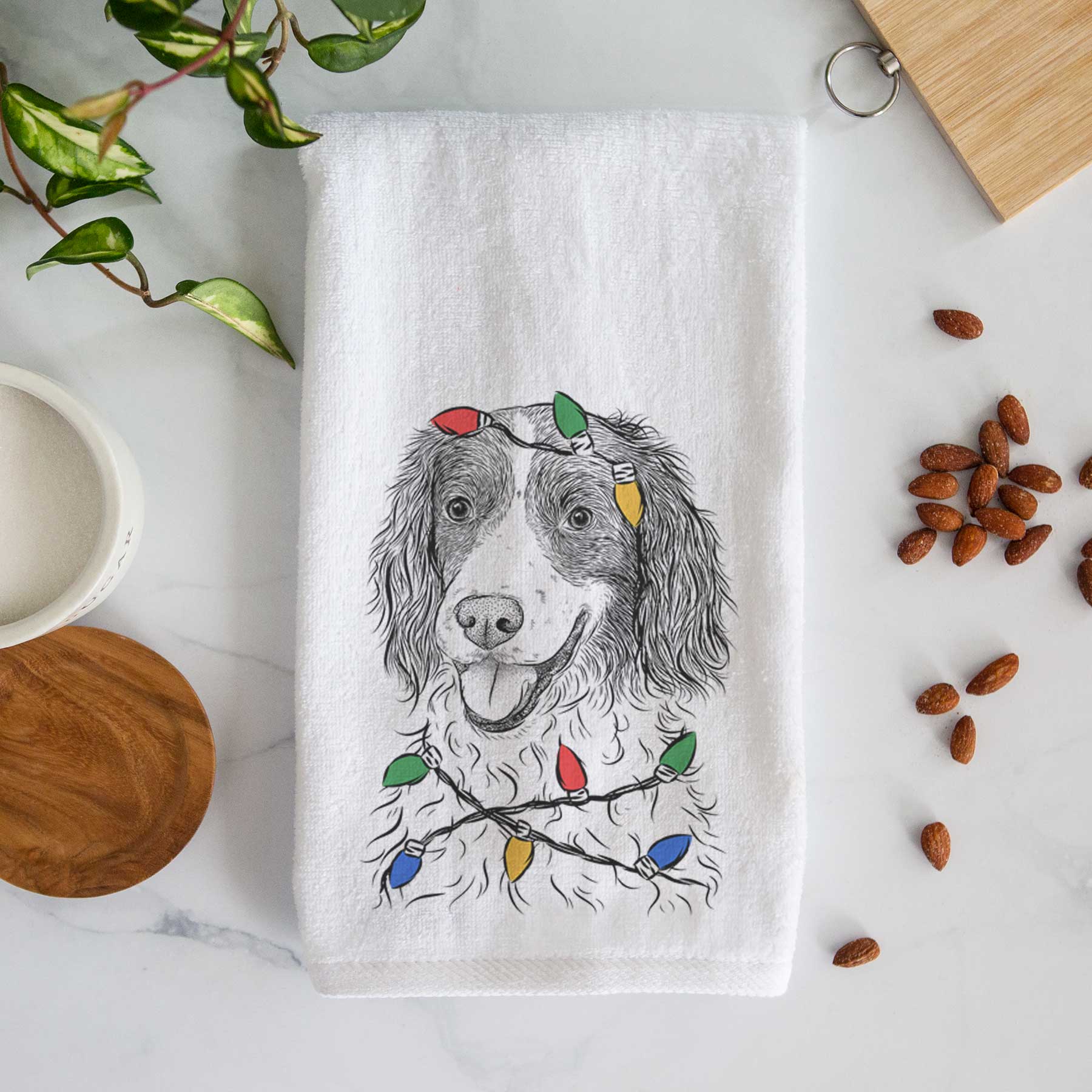 Maggie the Springer Spaniel Decorative Hand Towel