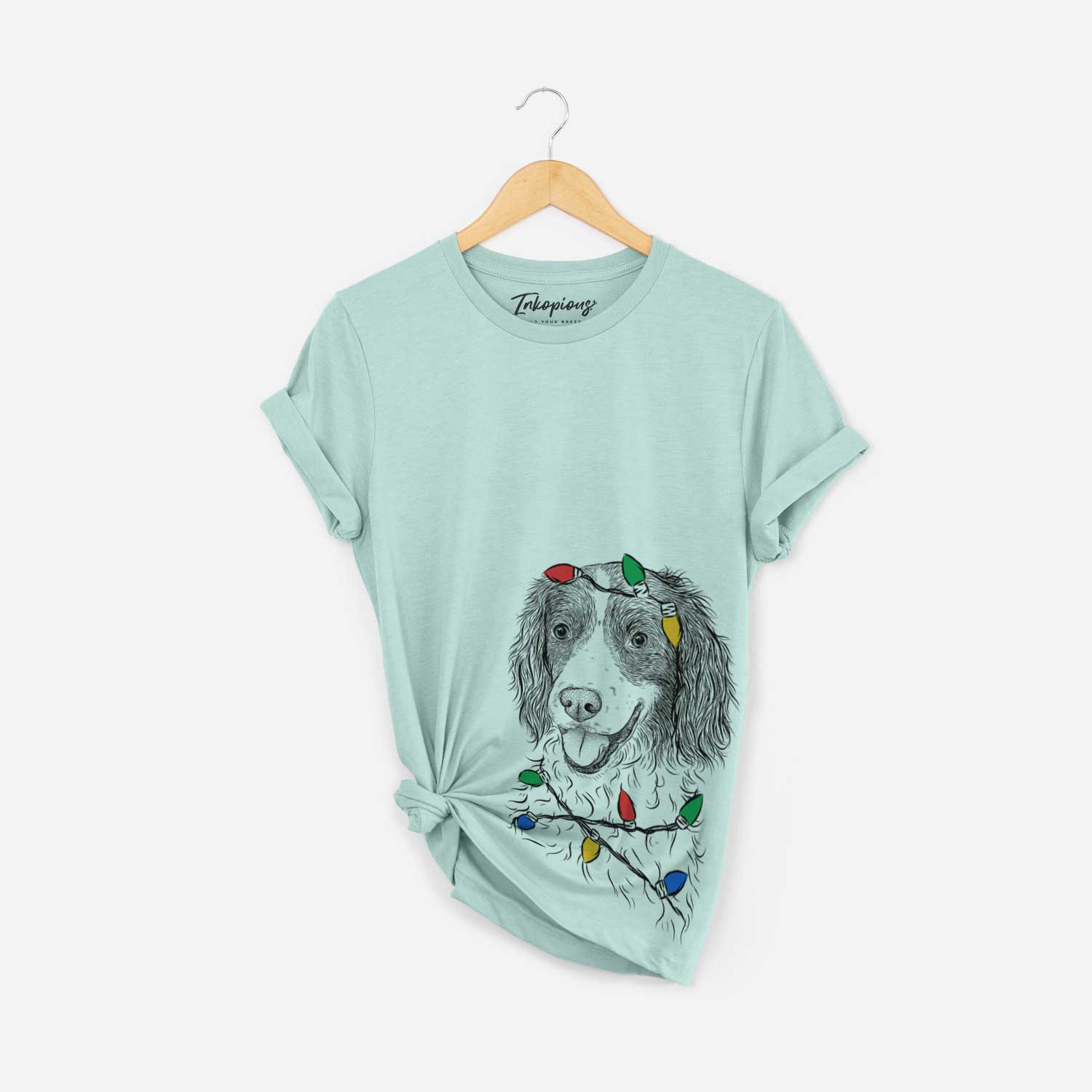 Christmas Lights Maggie the Springer Spaniel - Unisex Crewneck