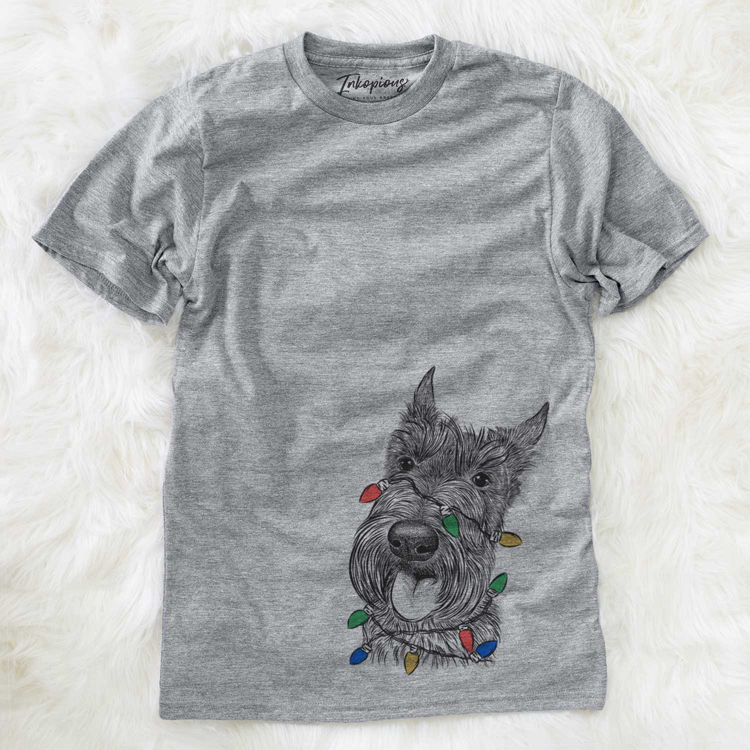 Christmas Lights Magnus the Scottish Terrier - Unisex Crewneck