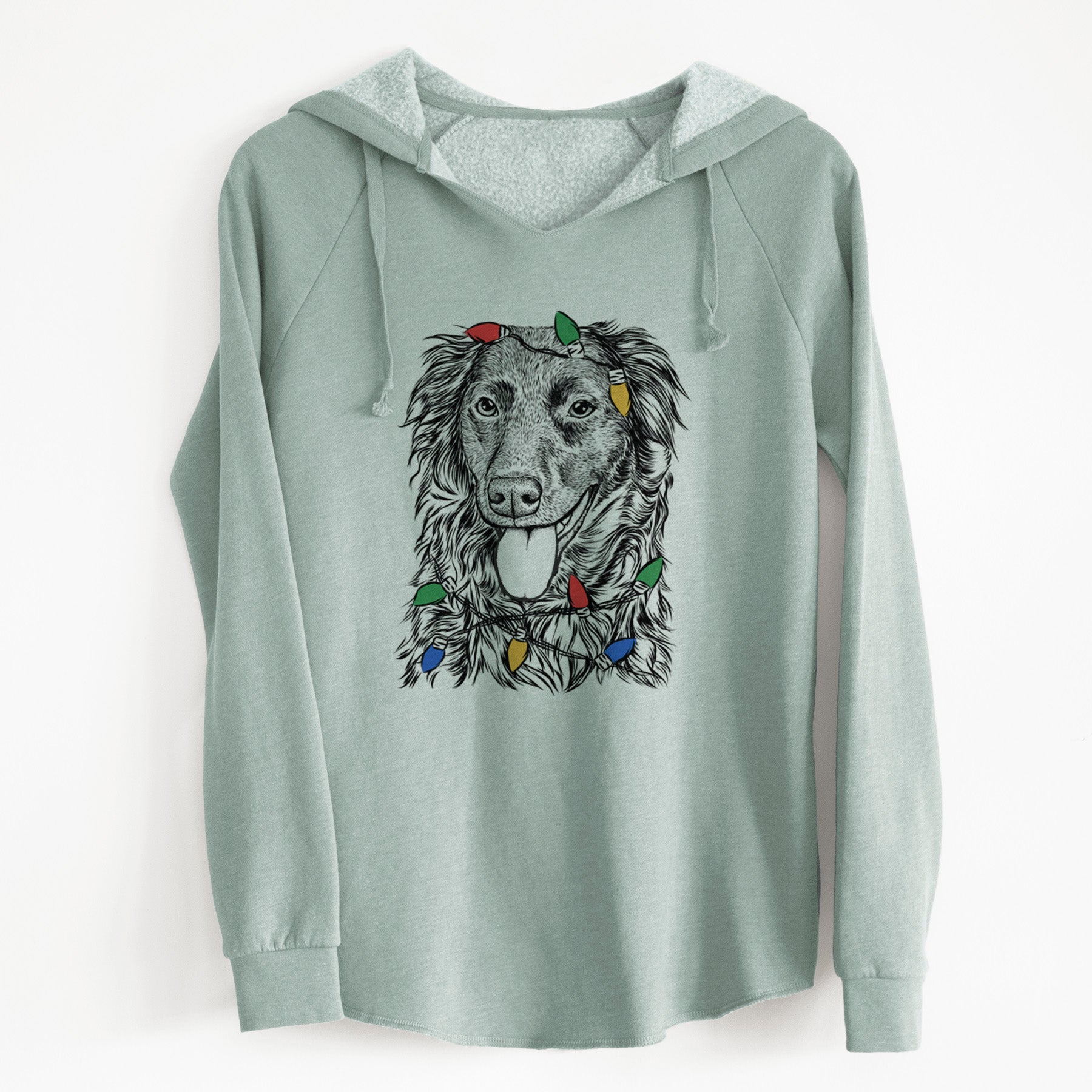 Christmas Lights Maisie Mae the Aussiedor - Cali Wave Hooded Sweatshirt