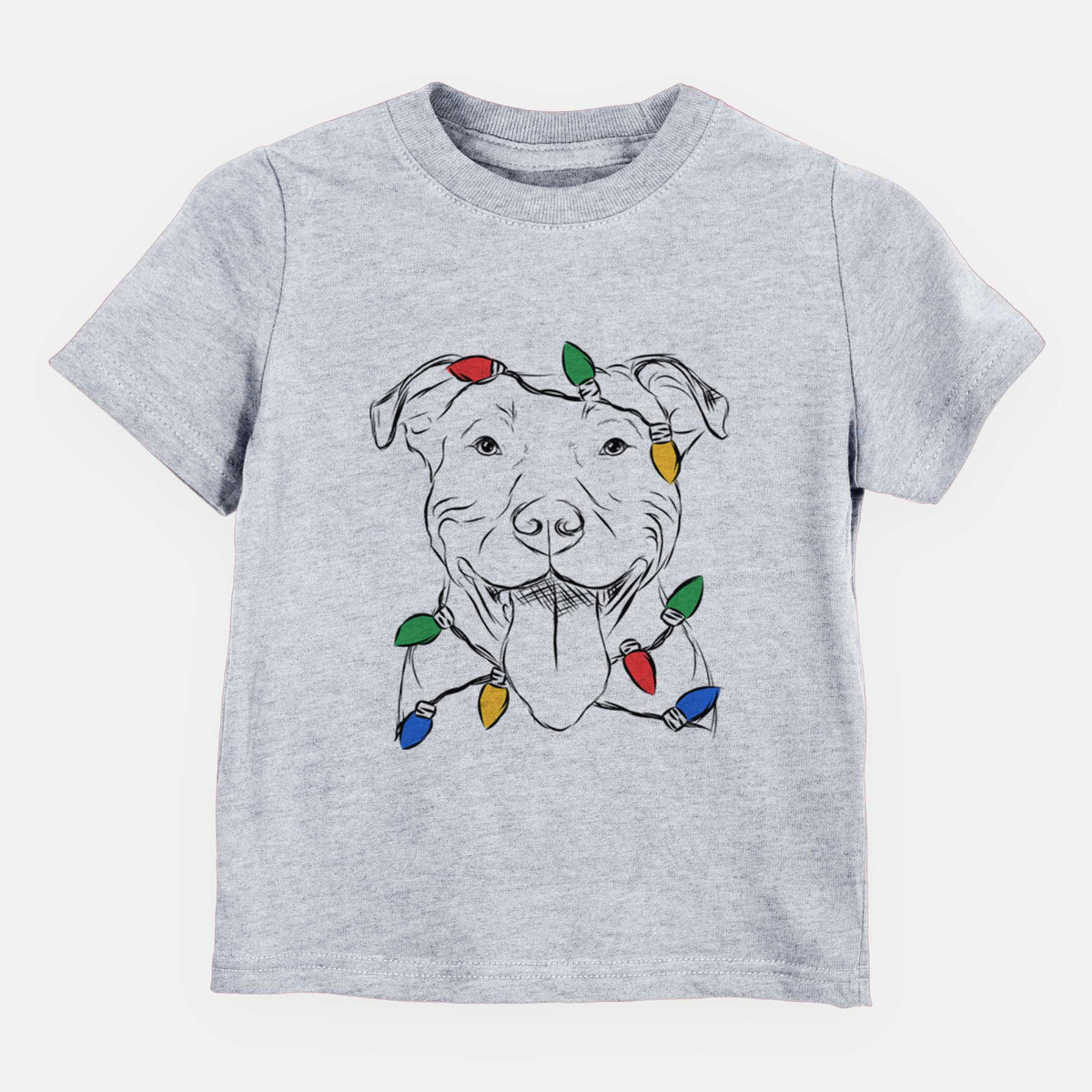 Christmas Lights Major the Pitbull - Kids/Youth/Toddler Shirt