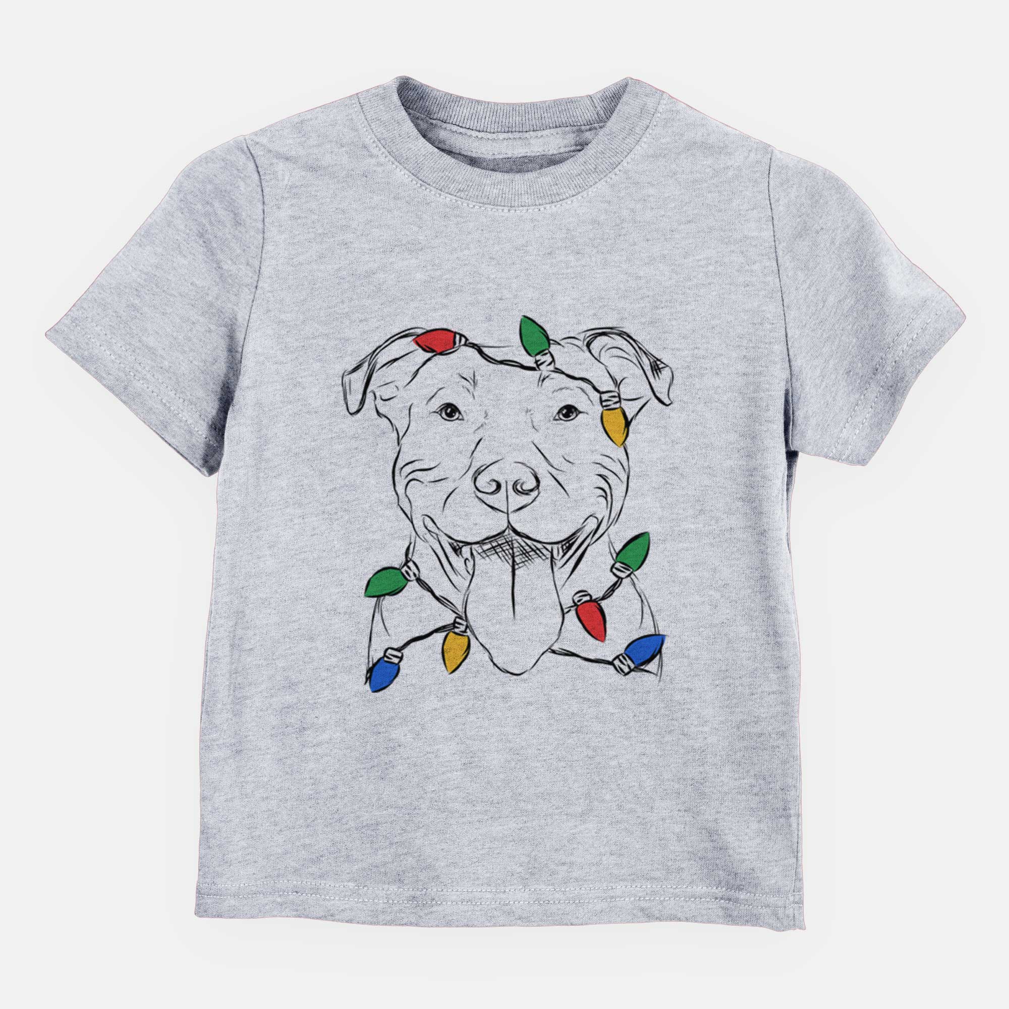 Christmas Lights Major the Pitbull - Kids/Youth/Toddler Shirt