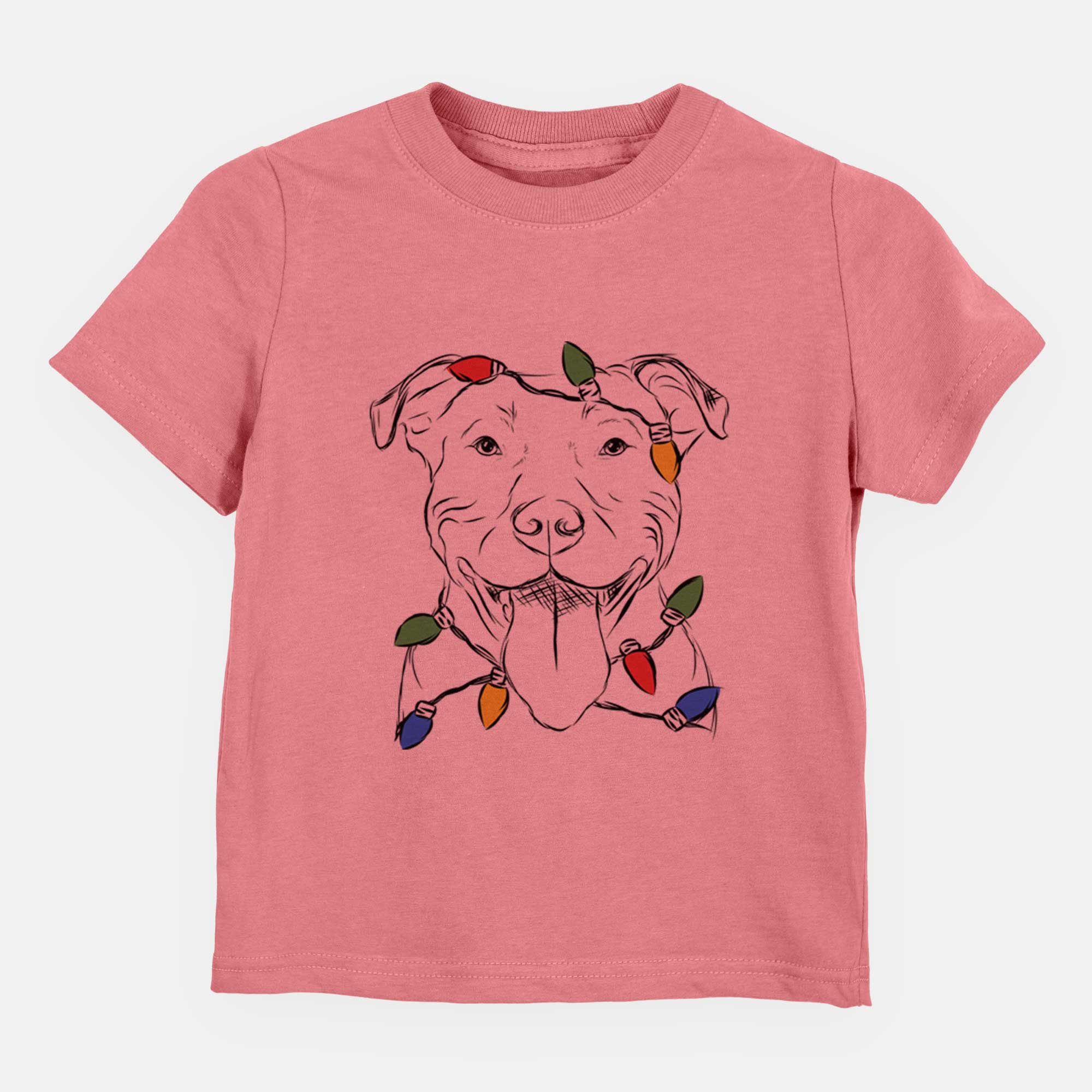 Christmas Lights Major the Pitbull - Kids/Youth/Toddler Shirt