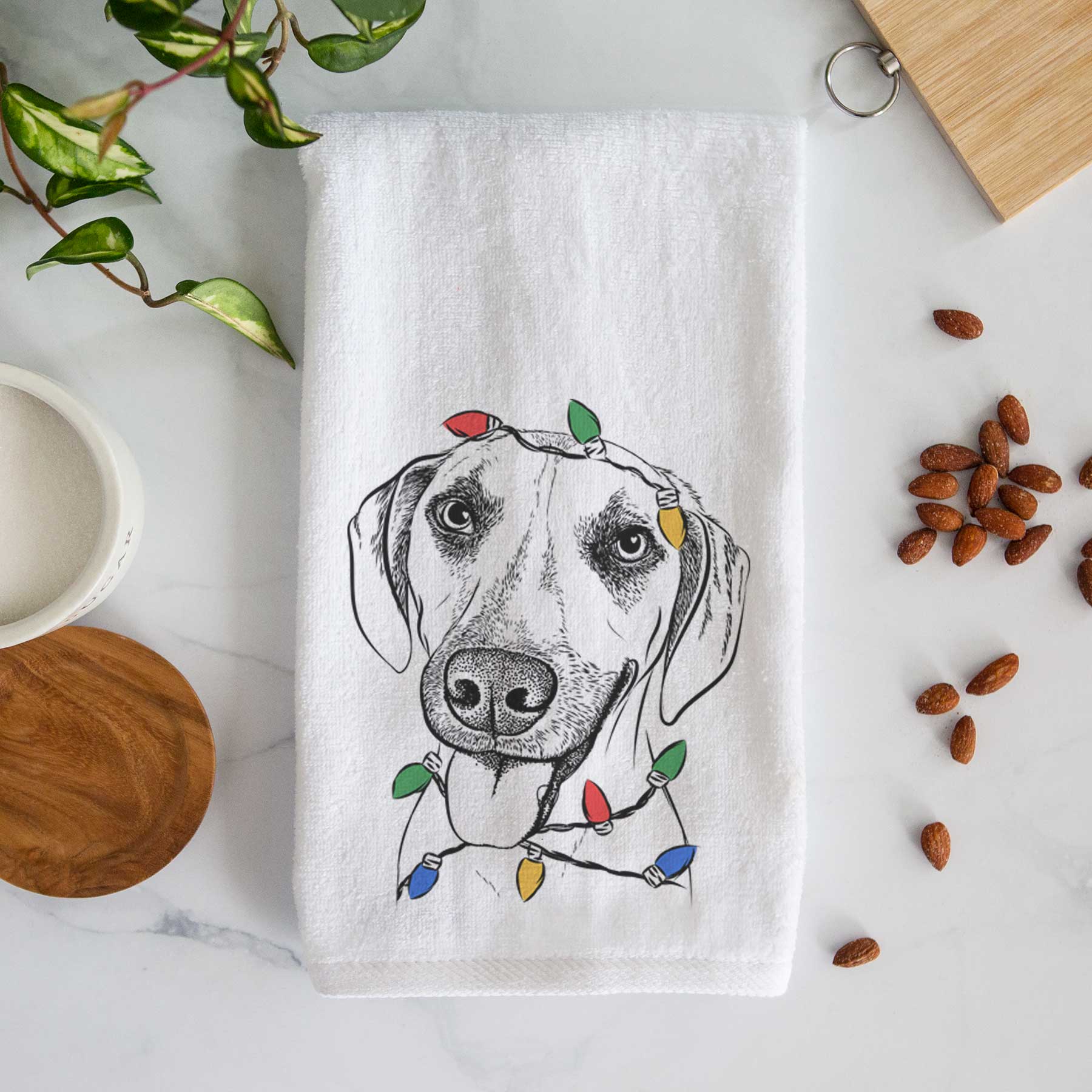 Malia the American Foxhound Mix Decorative Hand Towel