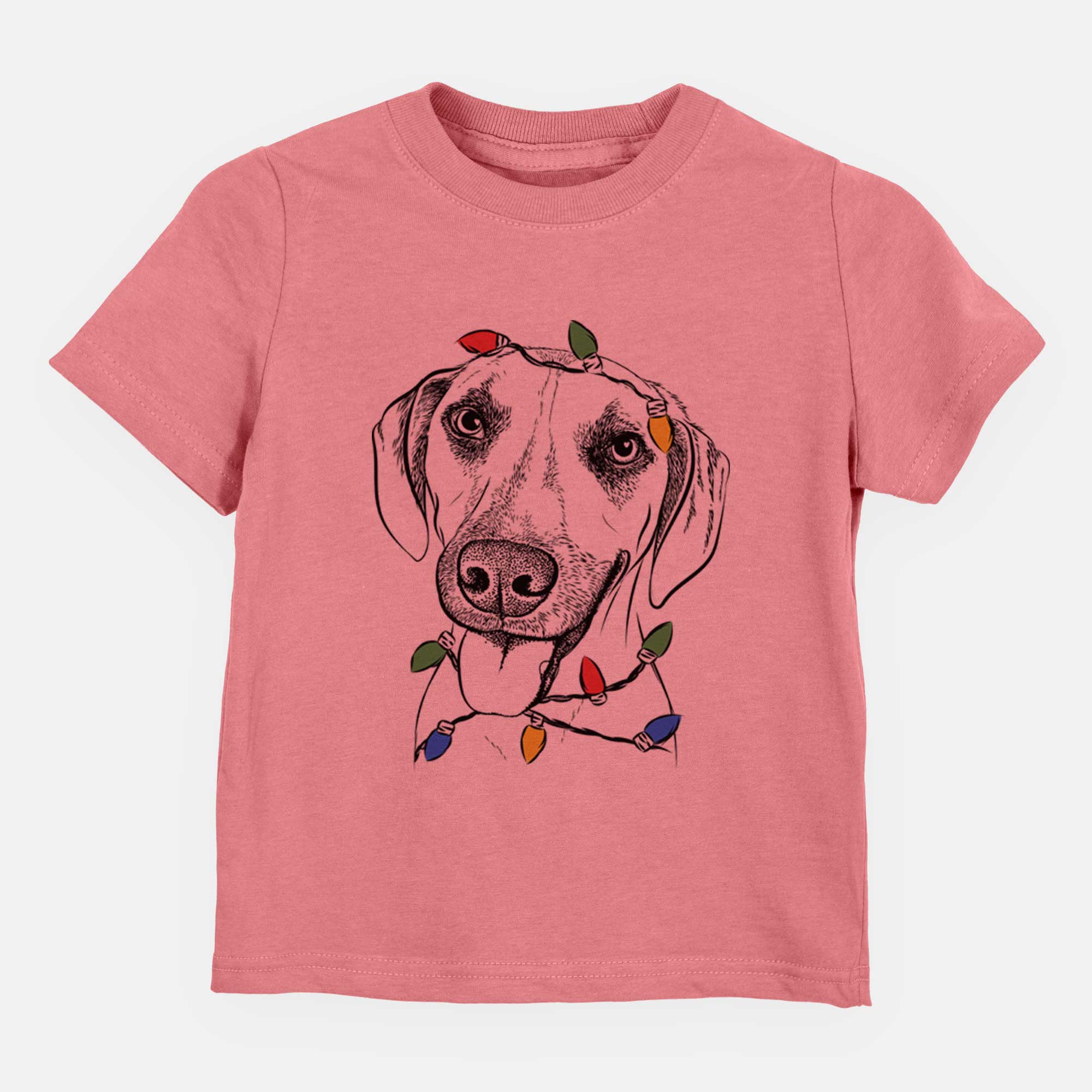 Christmas Lights Malia the American Foxhound Mix - Kids/Youth/Toddler Shirt