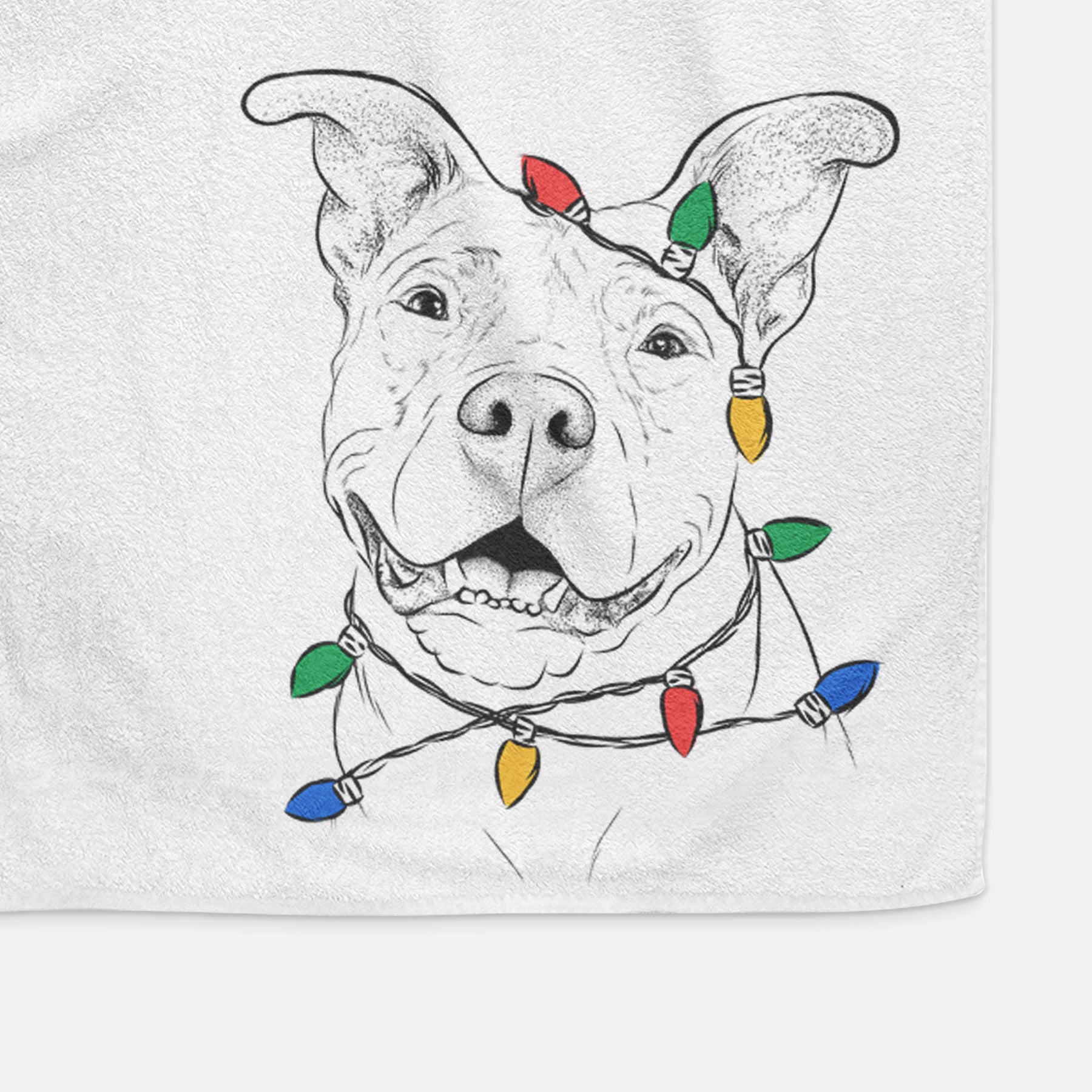 Malibu the Staffordshire Terrier/Pitbull Mix Decorative Hand Towel