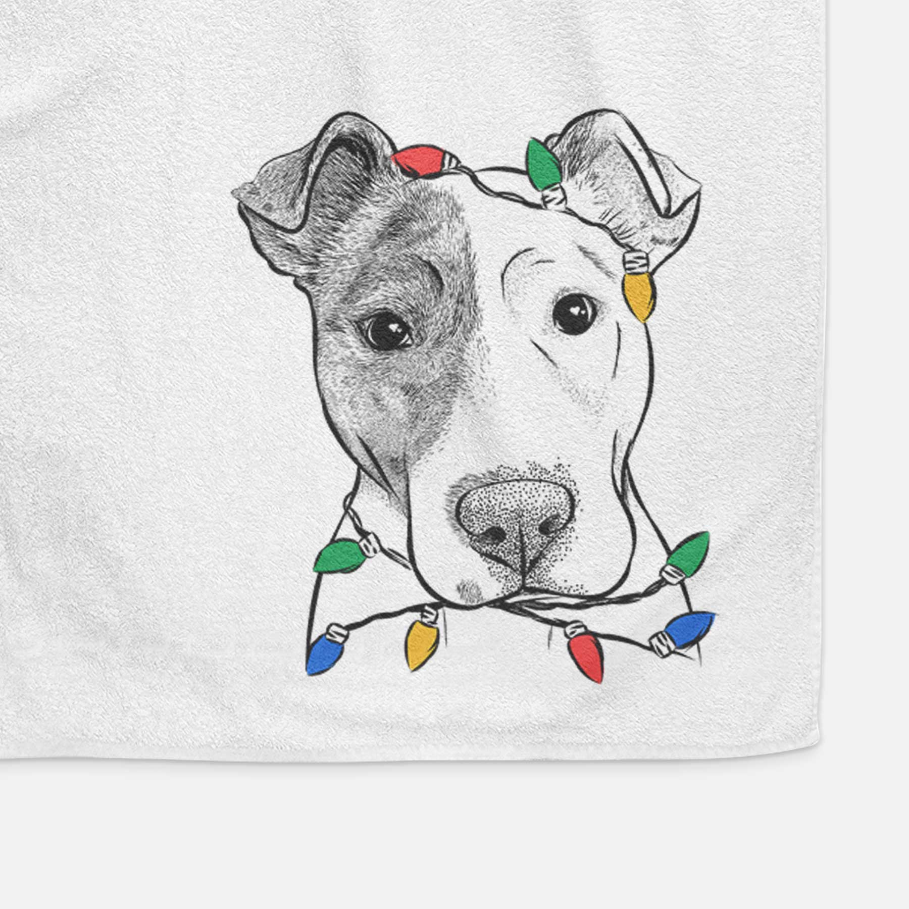 Manchi the Pitbull Mix Decorative Hand Towel