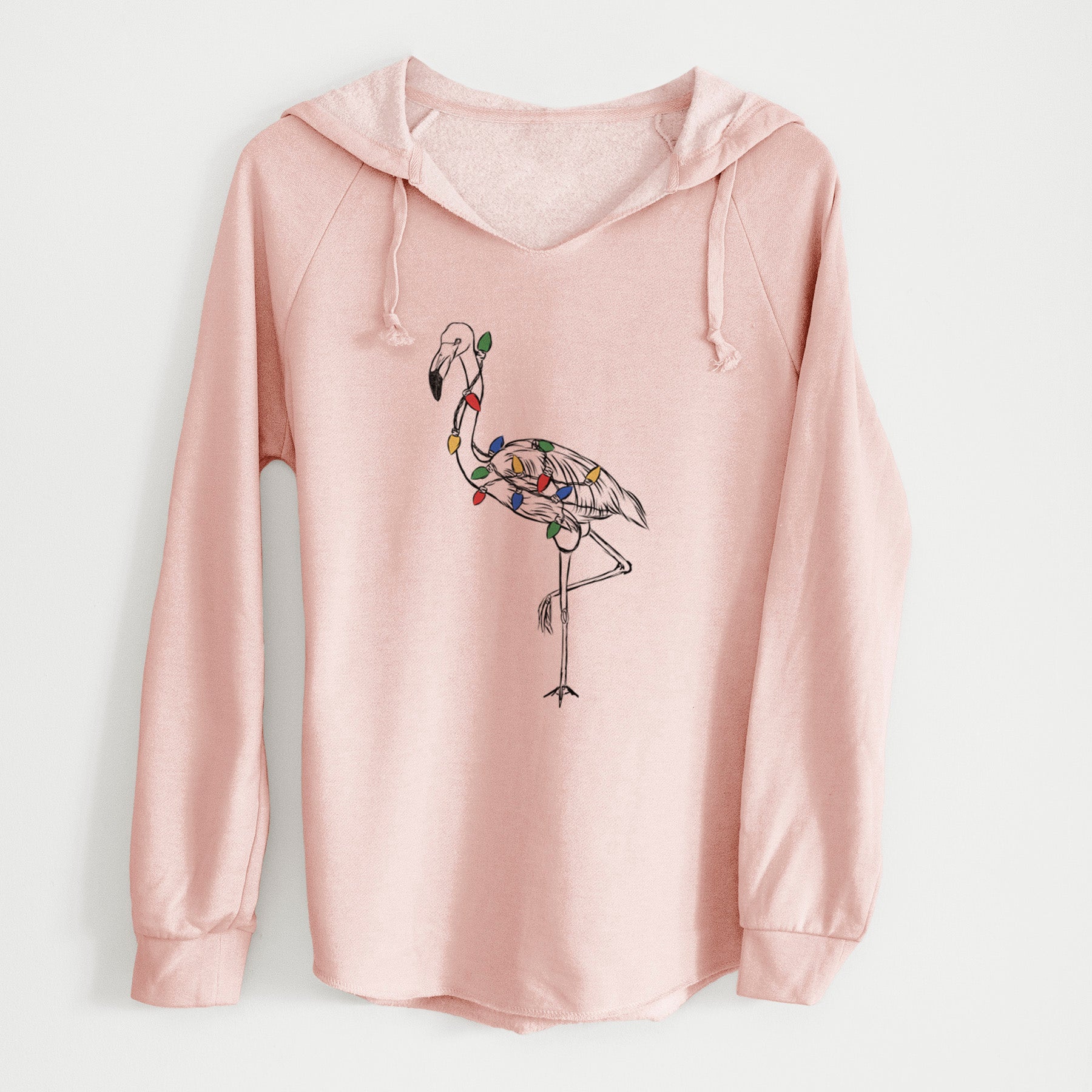 Christmas Lights Mango the Flamingo - Cali Wave Hooded Sweatshirt