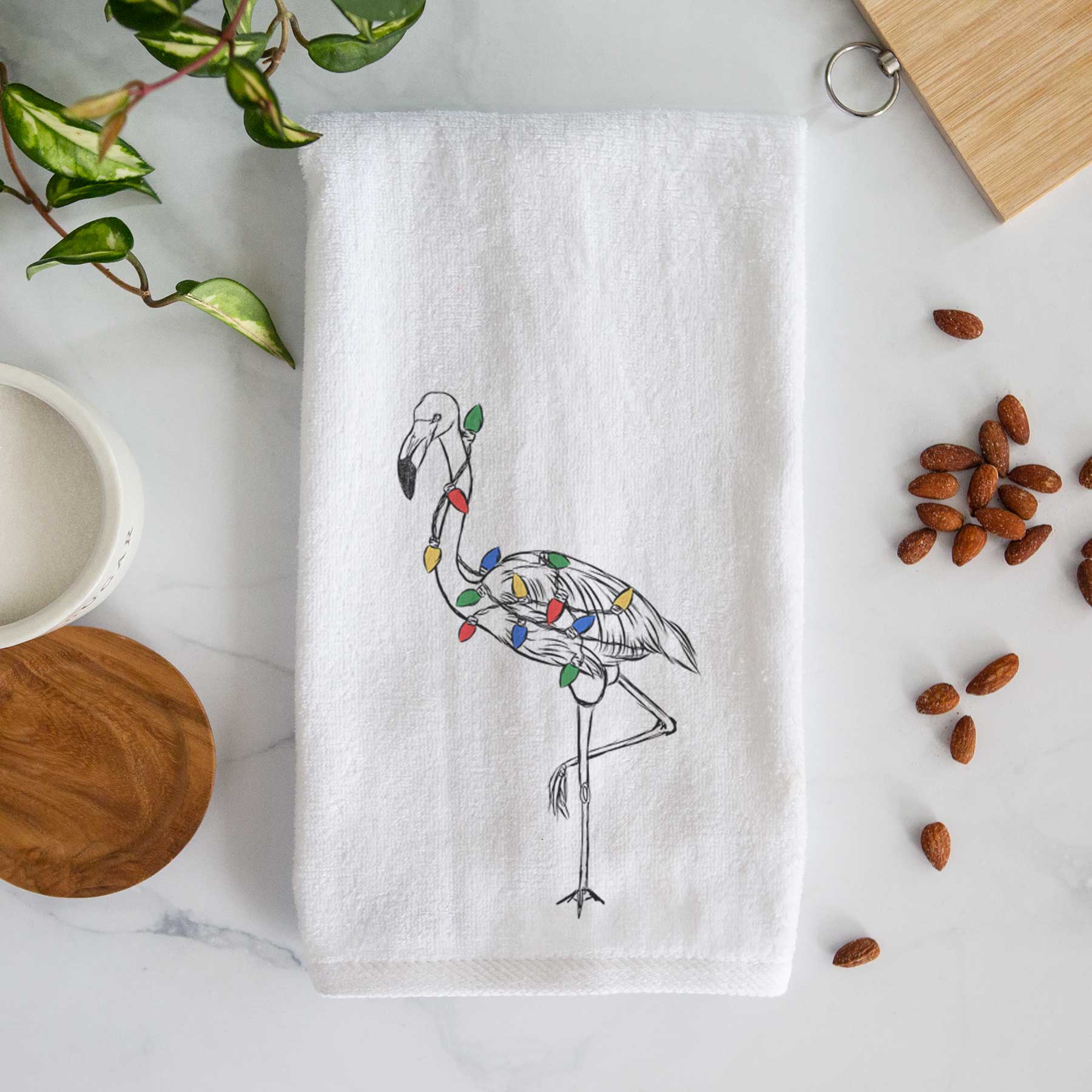 Mango the Flamingo Decorative Hand Towel