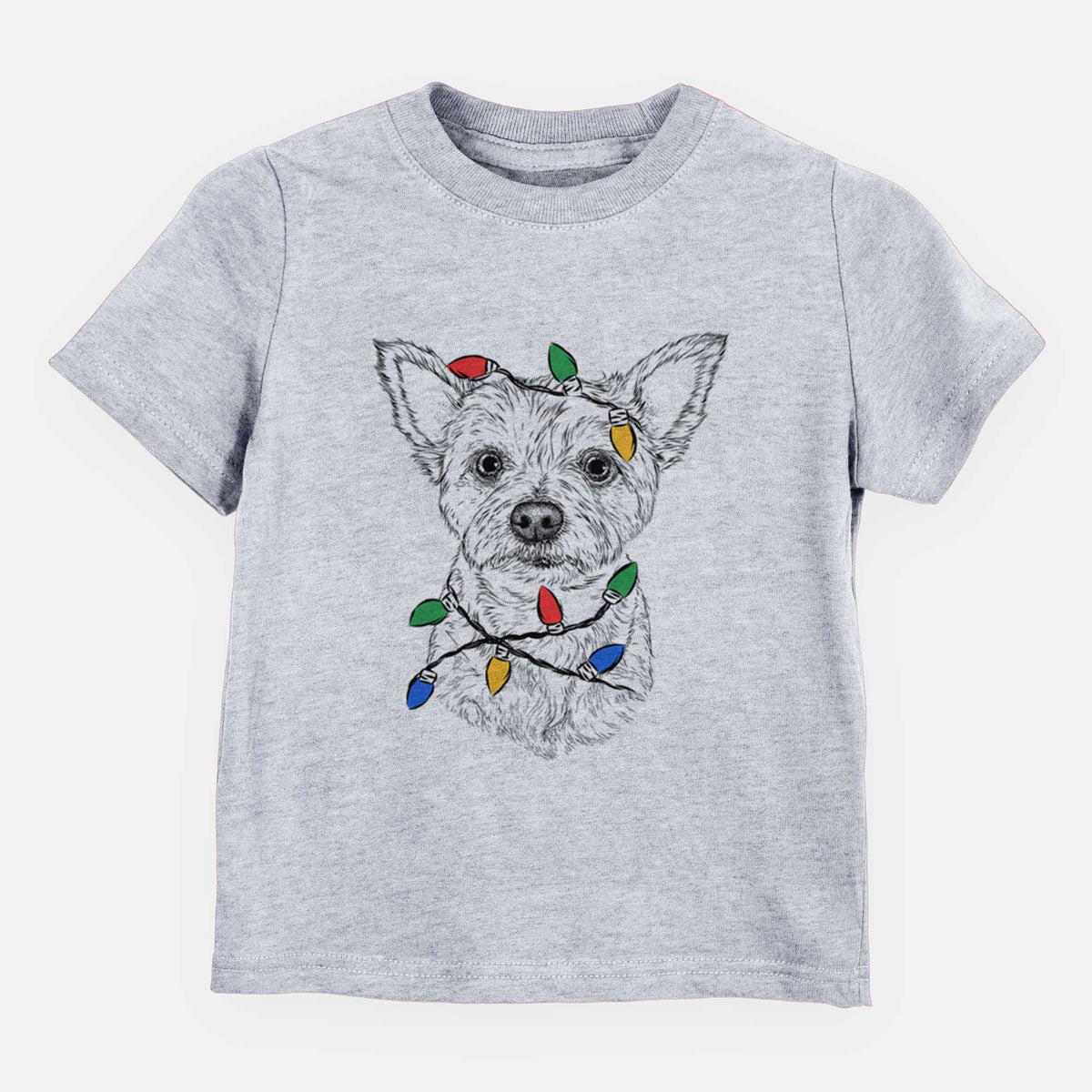 Christmas Lights Mango the Yorker Cairn Terrier Mix - Kids/Youth/Toddler Shirt