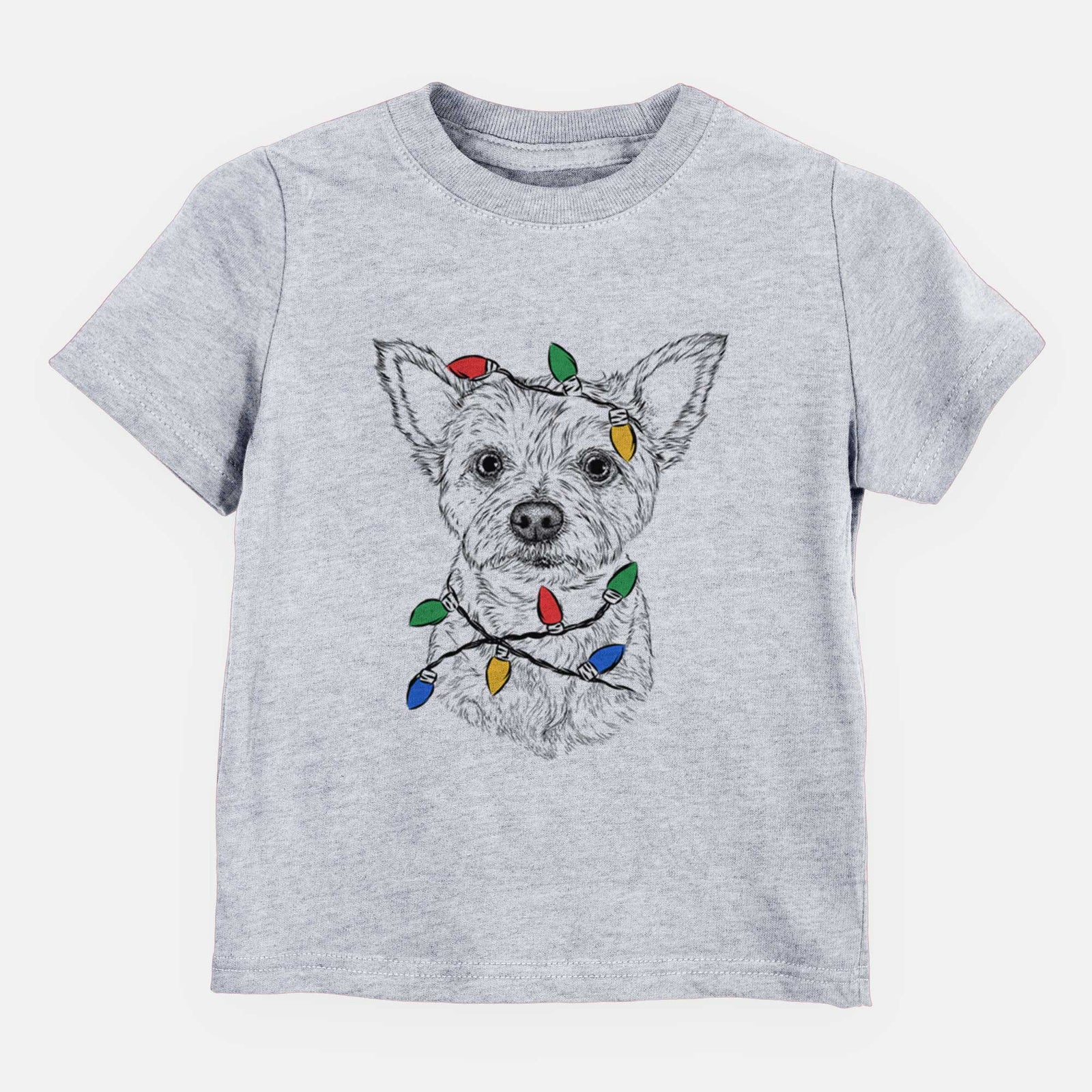 Christmas Lights Mango the Yorker Cairn Terrier Mix - Kids/Youth/Toddler Shirt