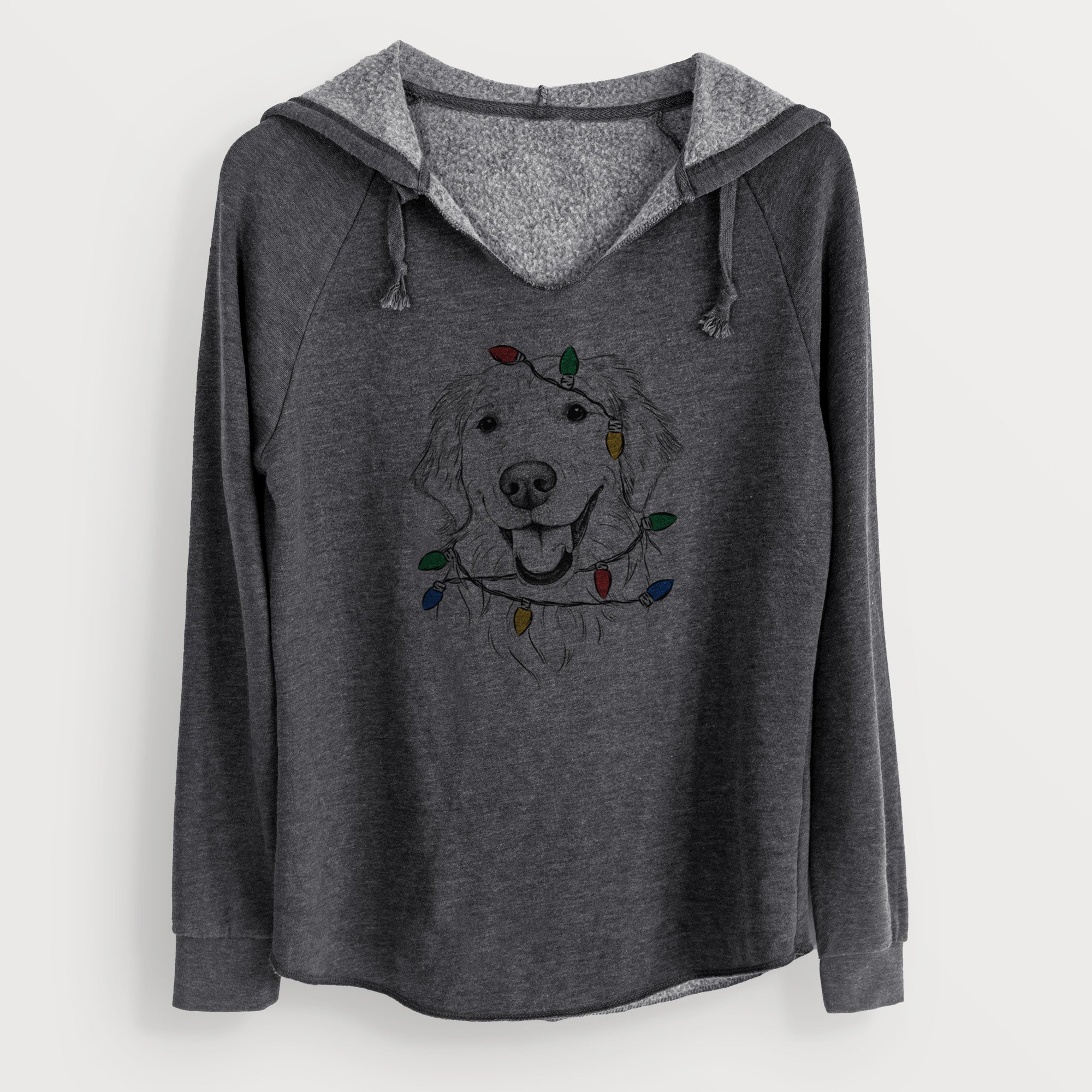 Christmas Lights Maple the Golden Retriever - Cali Wave Hooded Sweatshirt