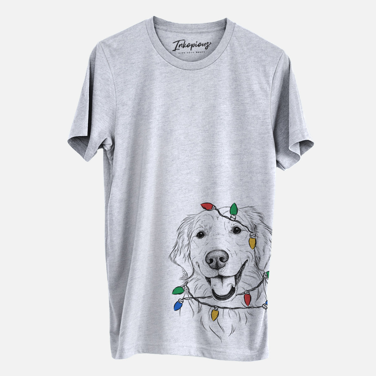 Christmas Lights Maple the Golden Retriever - Unisex Crewneck