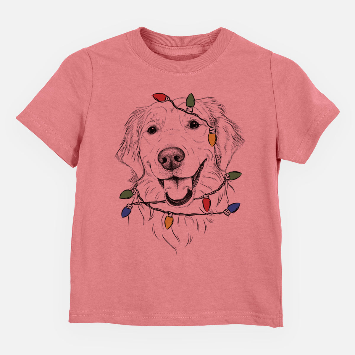 Christmas Lights Maple the Golden Retriever - Kids/Youth/Toddler Shirt