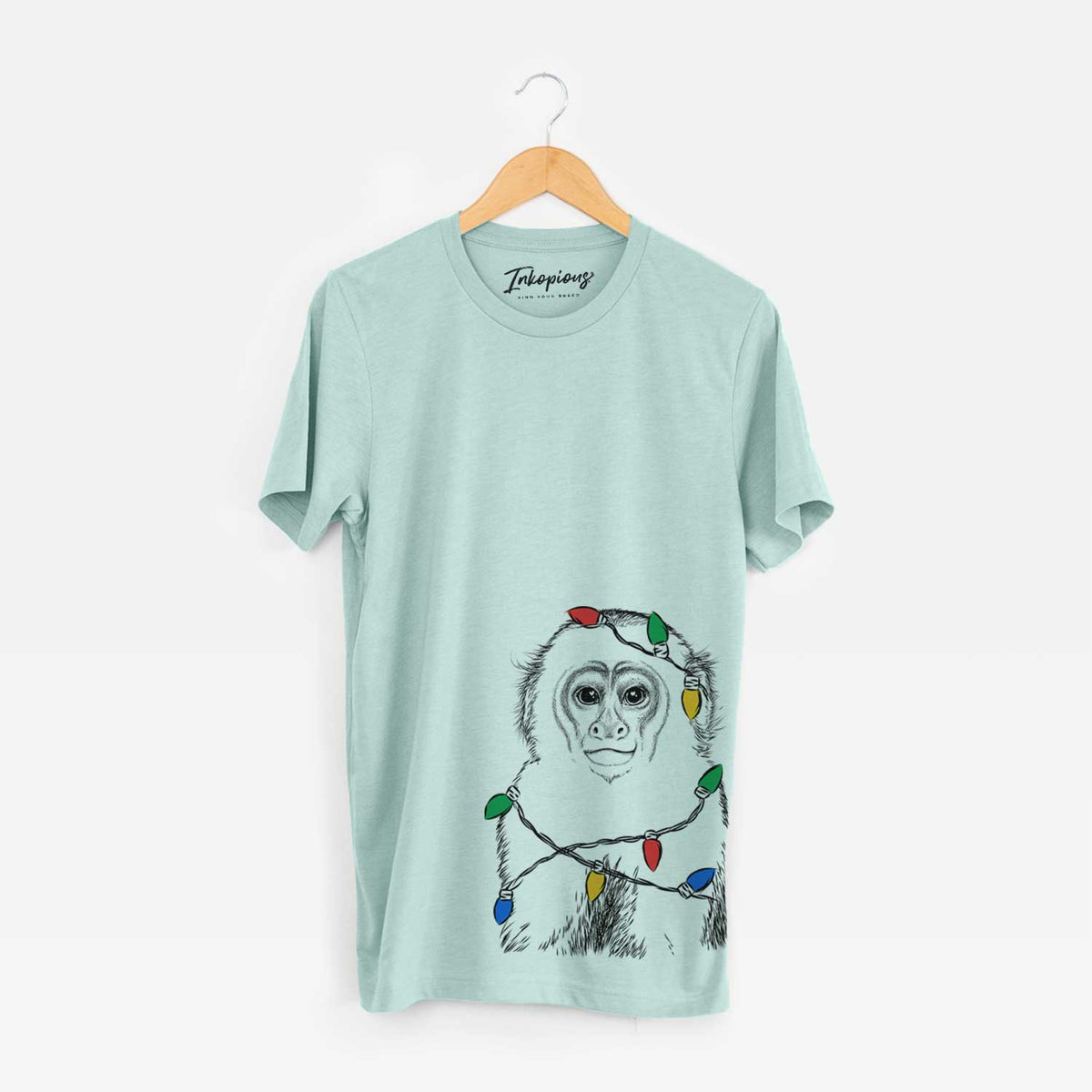 Christmas Lights Marcel the Capuchin Monkey - Unisex Crewneck