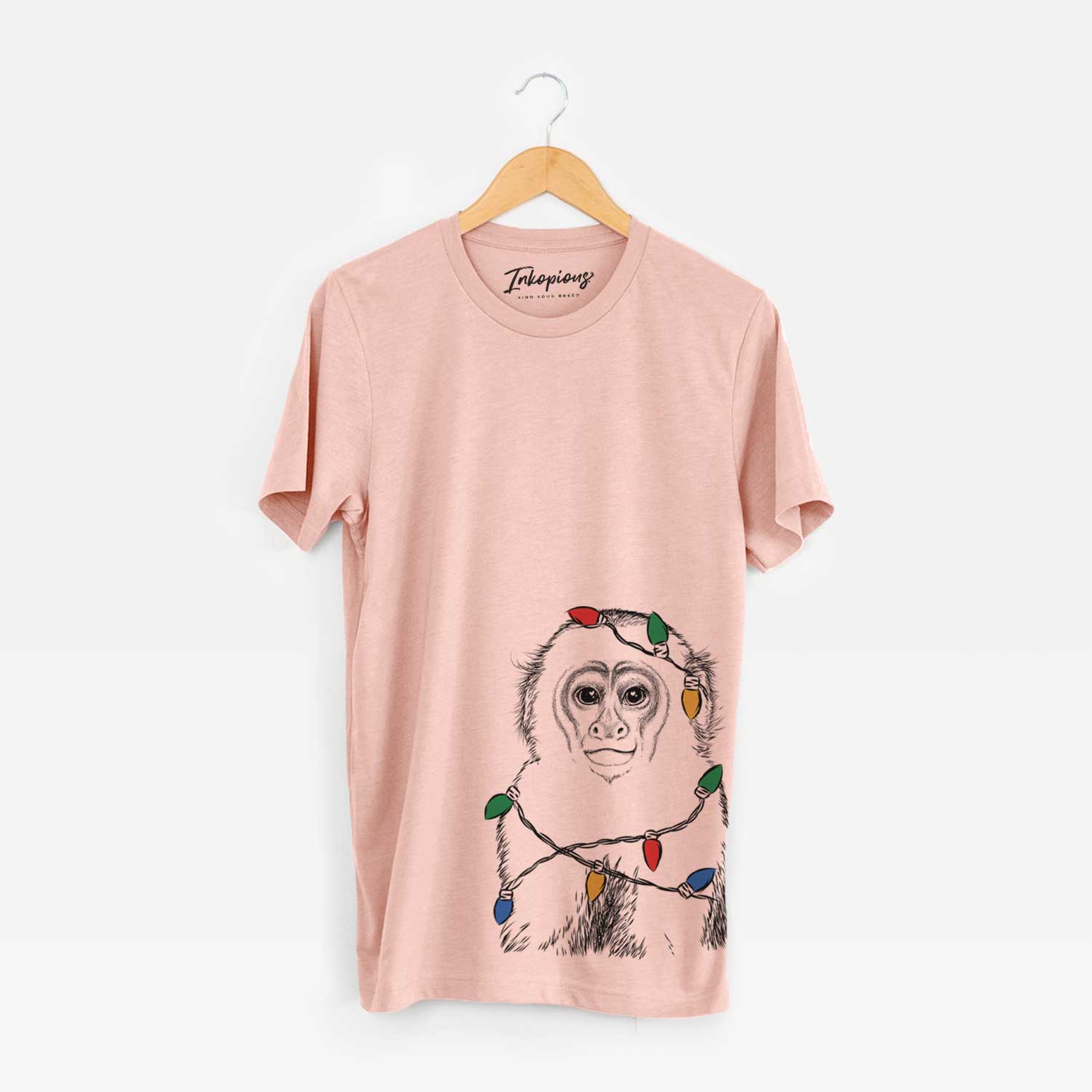 Christmas Lights Marcel the Capuchin Monkey - Unisex Crewneck