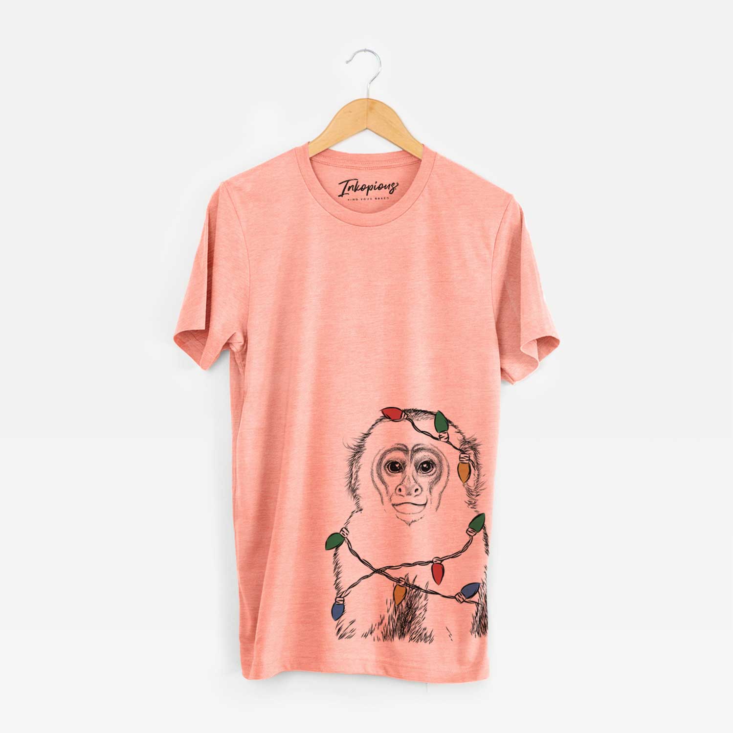 Christmas Lights Marcel the Capuchin Monkey - Unisex Crewneck