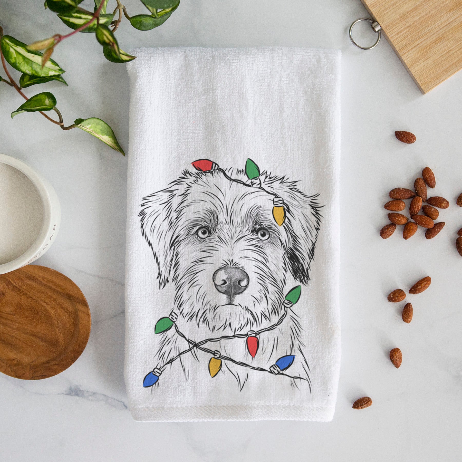 Marek the Bernedoodle Decorative Hand Towel