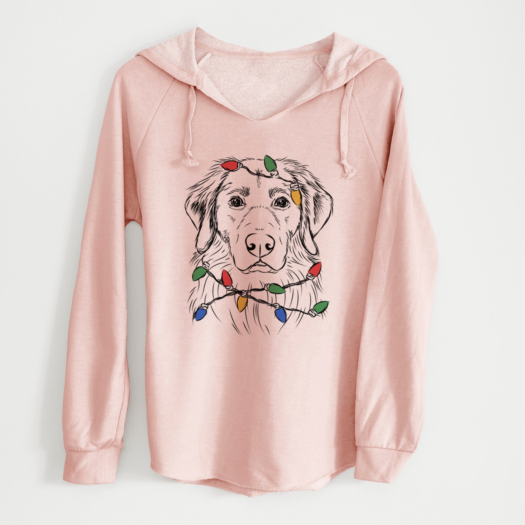 Christmas Lights Marley the Golden Retriever - Cali Wave Hooded Sweatshirt